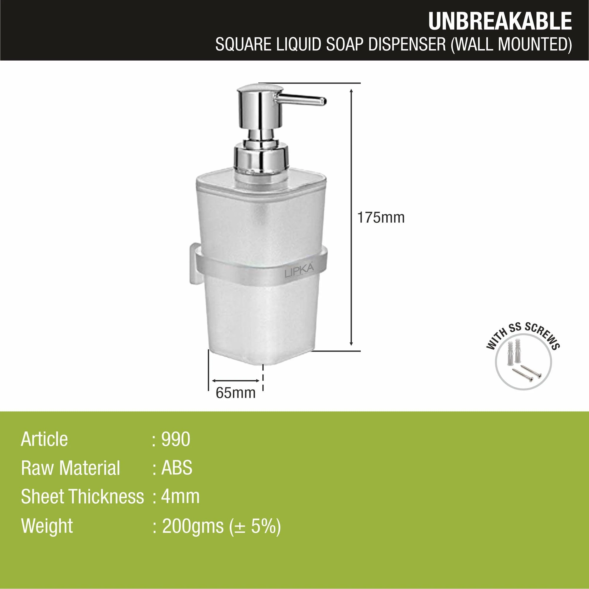 ABS Square Liquid Soap Dispenser - LIPKA - Image 3