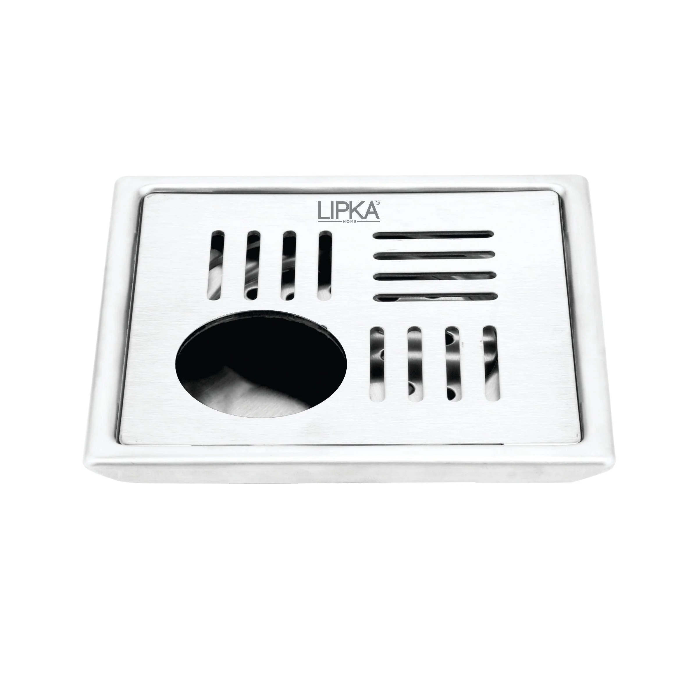 Alpha Deluxe Square Floor Drain (6 x 6 Inches) with Hole - LIPKA
