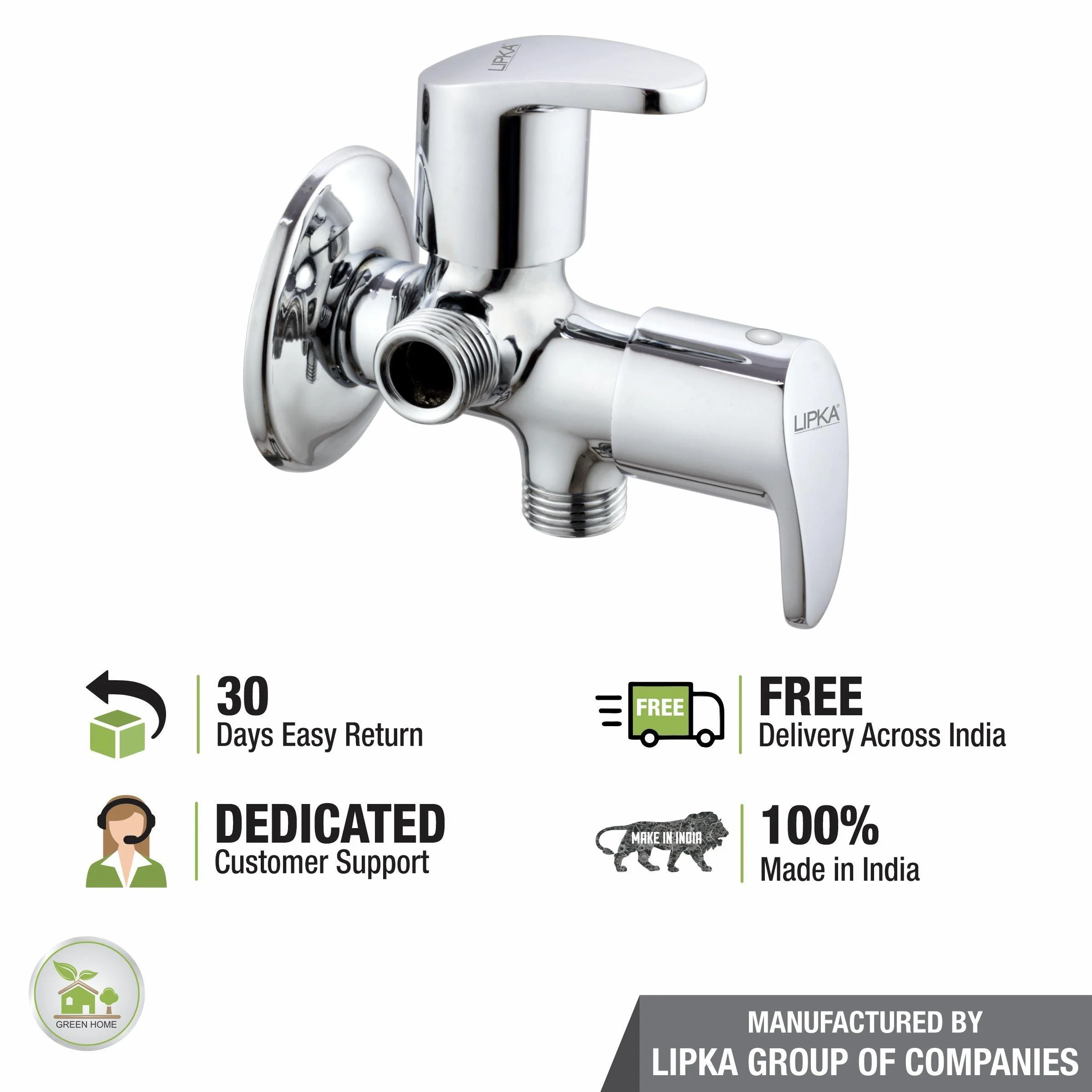 Apple Angle Valve Two Way Double Handle Faucet - LIPKA - Image 6