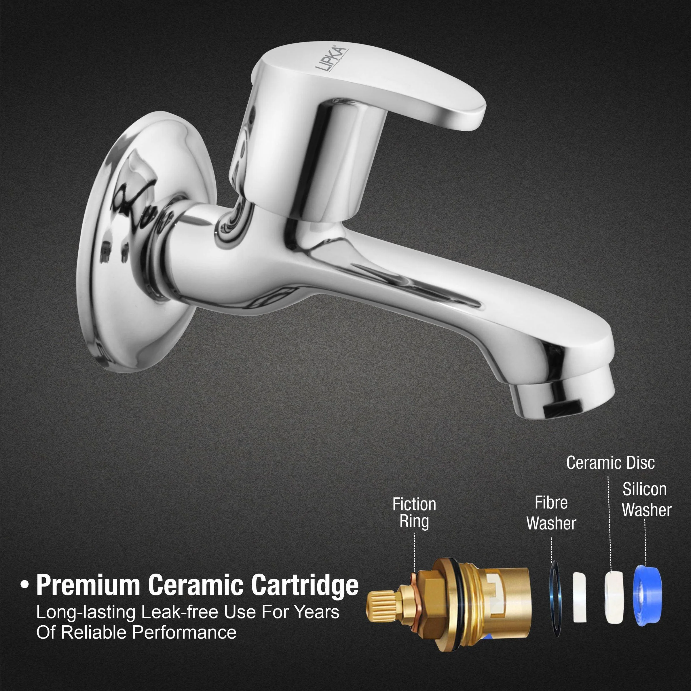 Apple Bib Tap Long Body Brass Faucet - LIPKA - Image 3