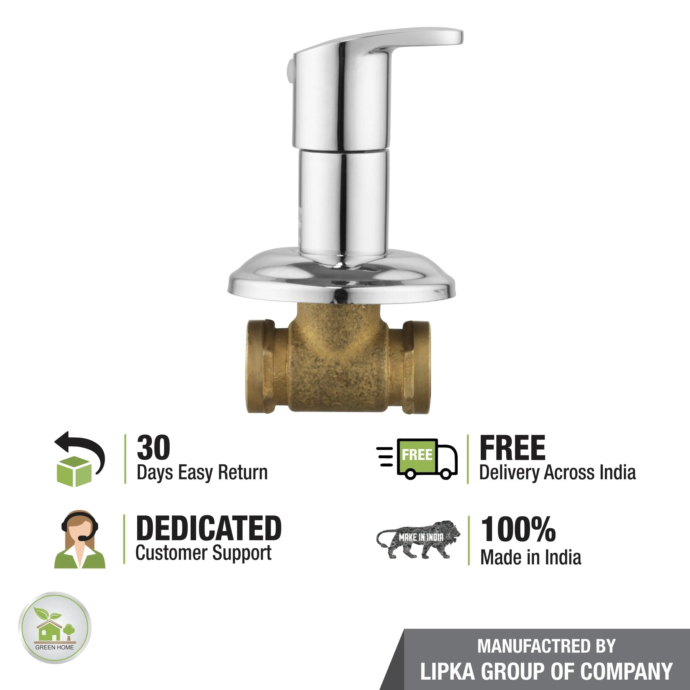 Apple Concealed Stop Valve (15mm) Brass Faucet - LIPKA - Image 6