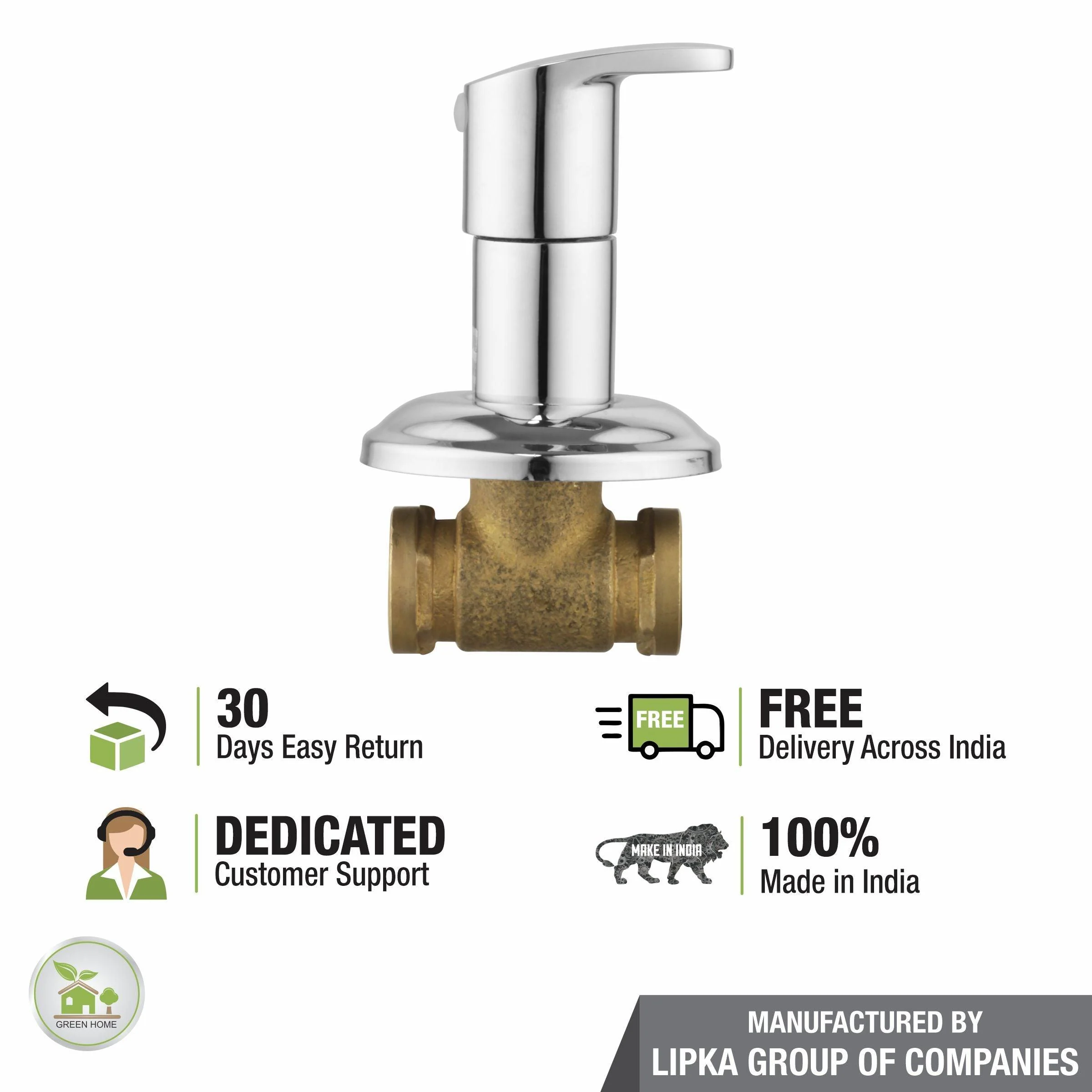 Apple Concealed Stop Valve (20mm) Brass Faucet - LIPKA - Image 6