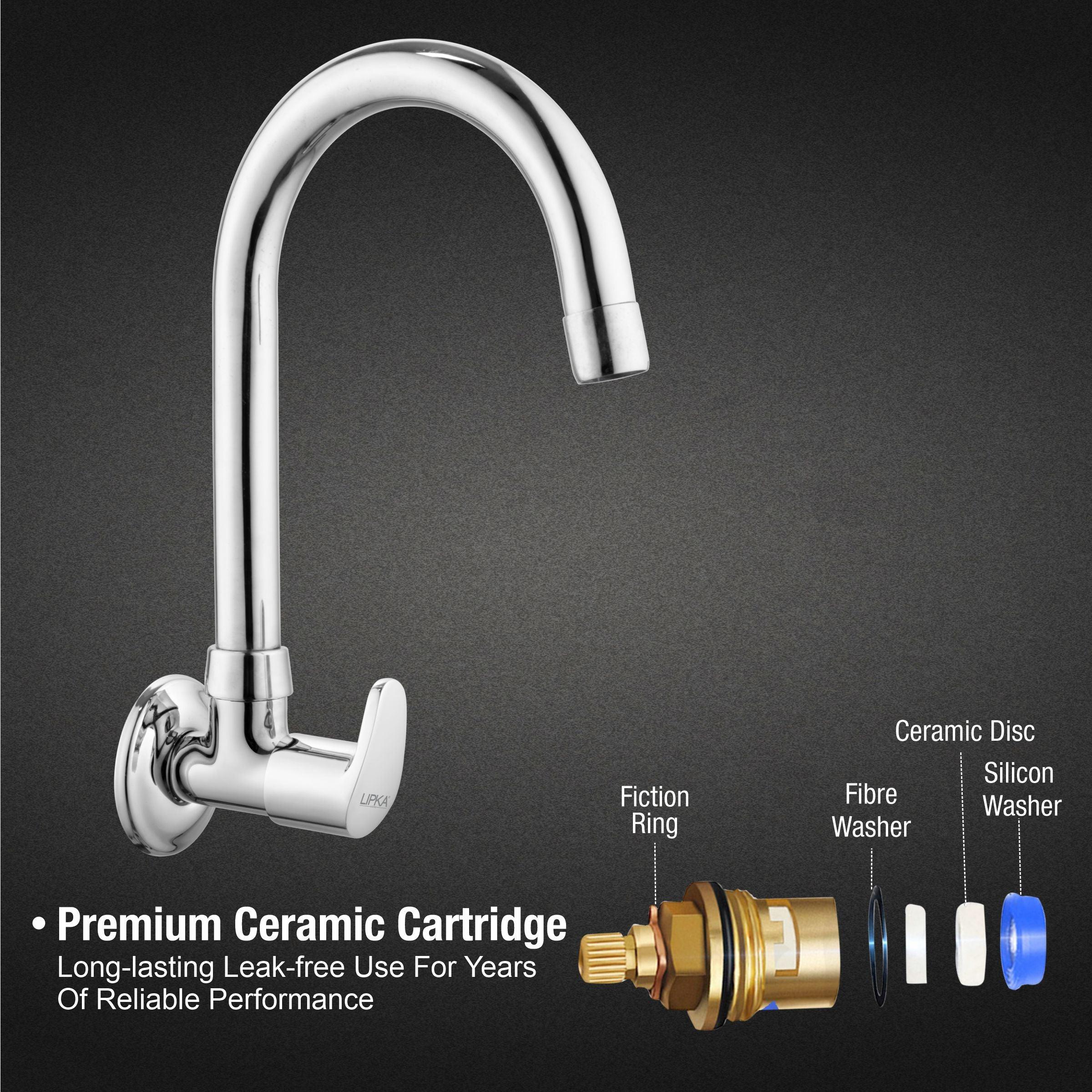 Apple Sink Tap Brass Faucet with Round Swivel Spout (15 Inches) - LIPKA - Image 3