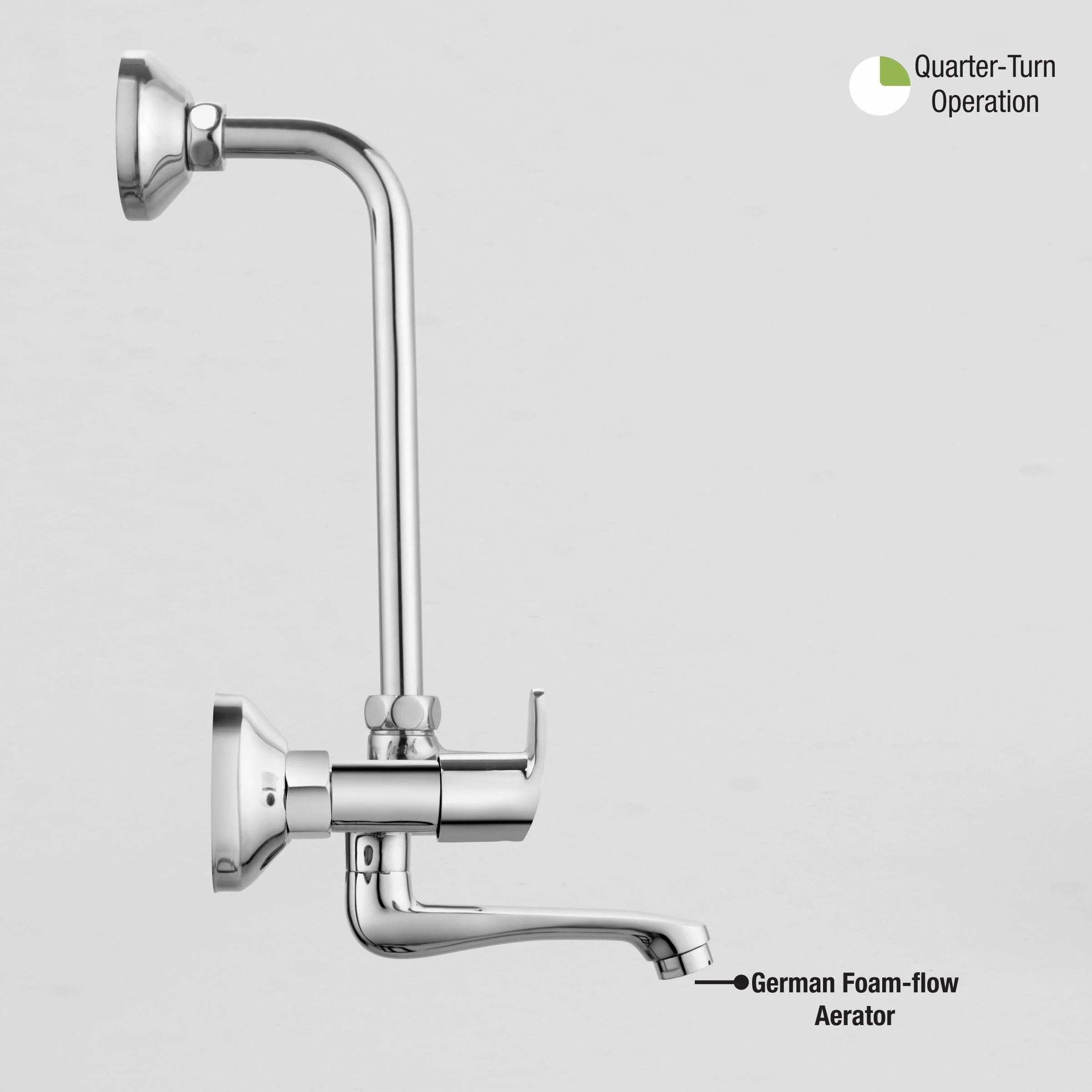 Apple Wall Mixer Brass Faucet with L Bend - LIPKA - Image 5