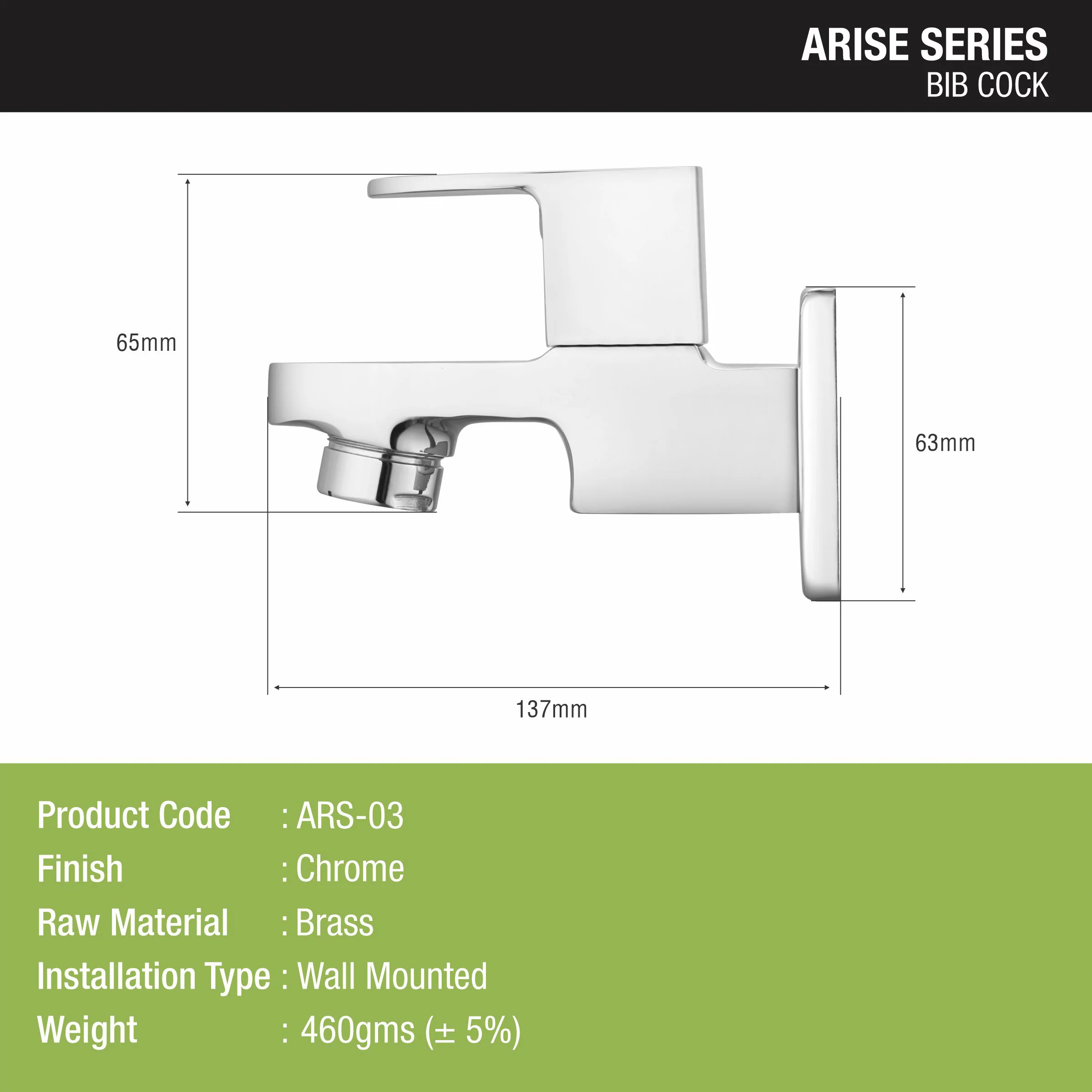 Arise Bib Tap Brass Faucet - LIPKA - Image 2