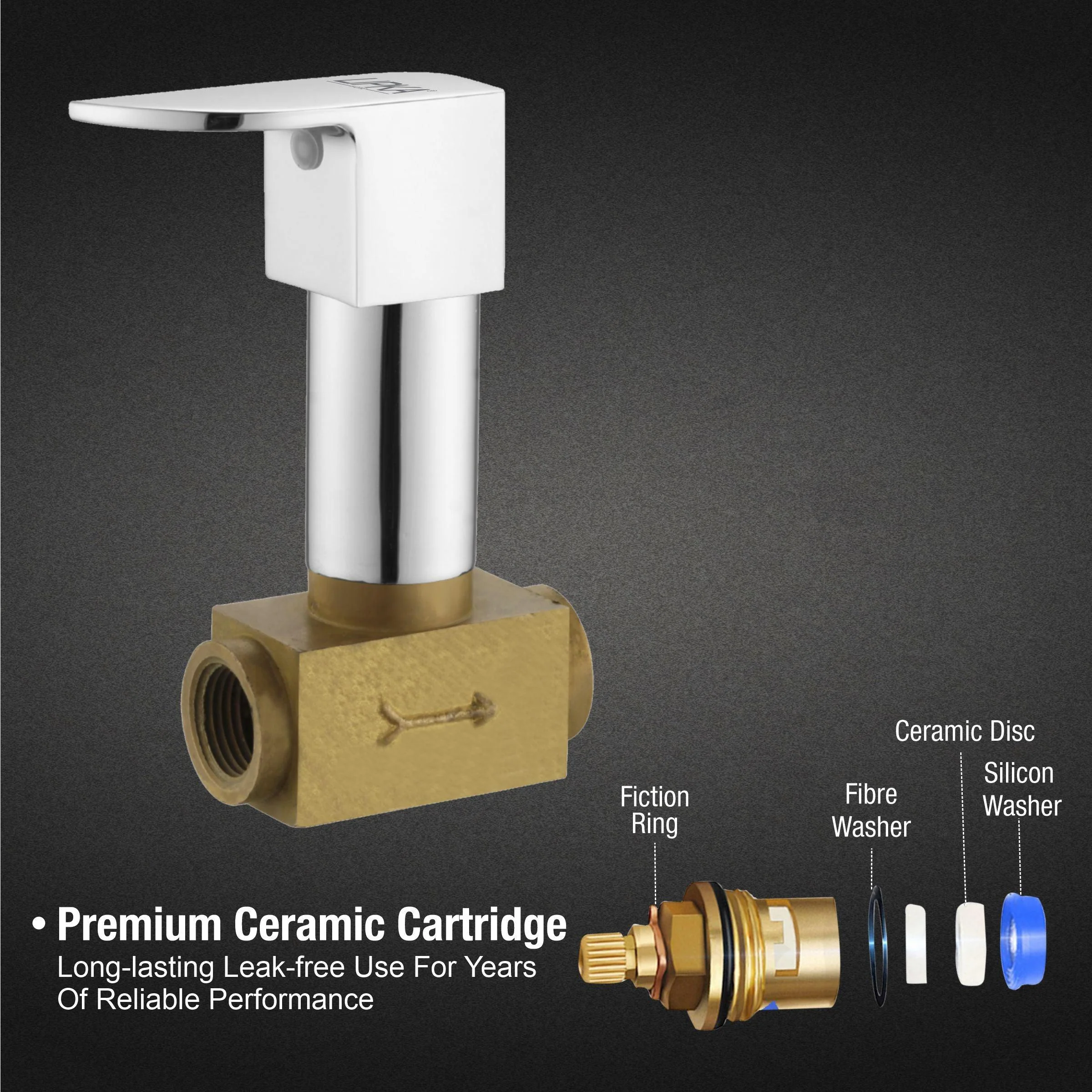 Arise Concealed Stop Valve 15mm Brass Faucet  - LIPKA - Image 3