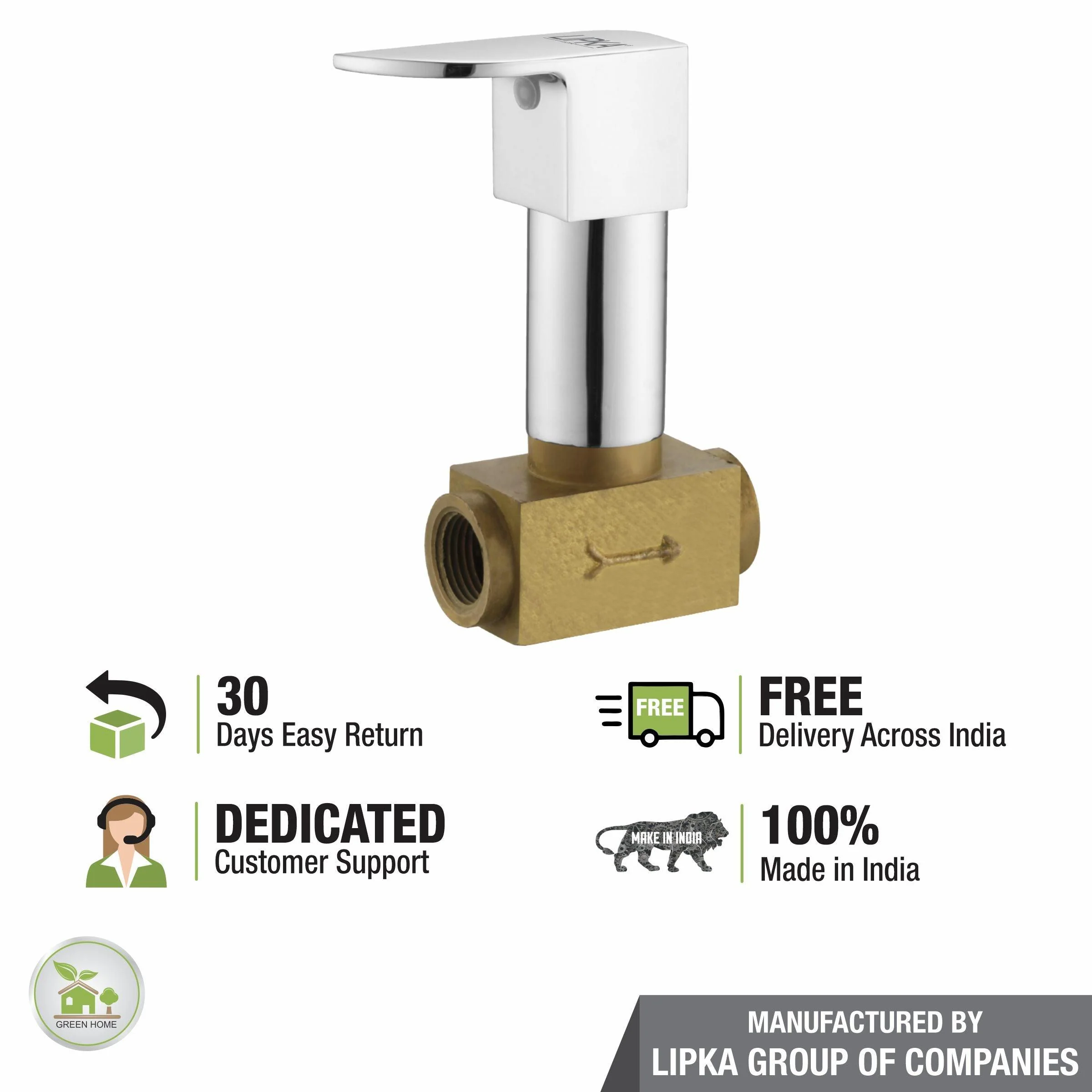 Arise Concealed Stop Valve 15mm Brass Faucet  - LIPKA - Image 6