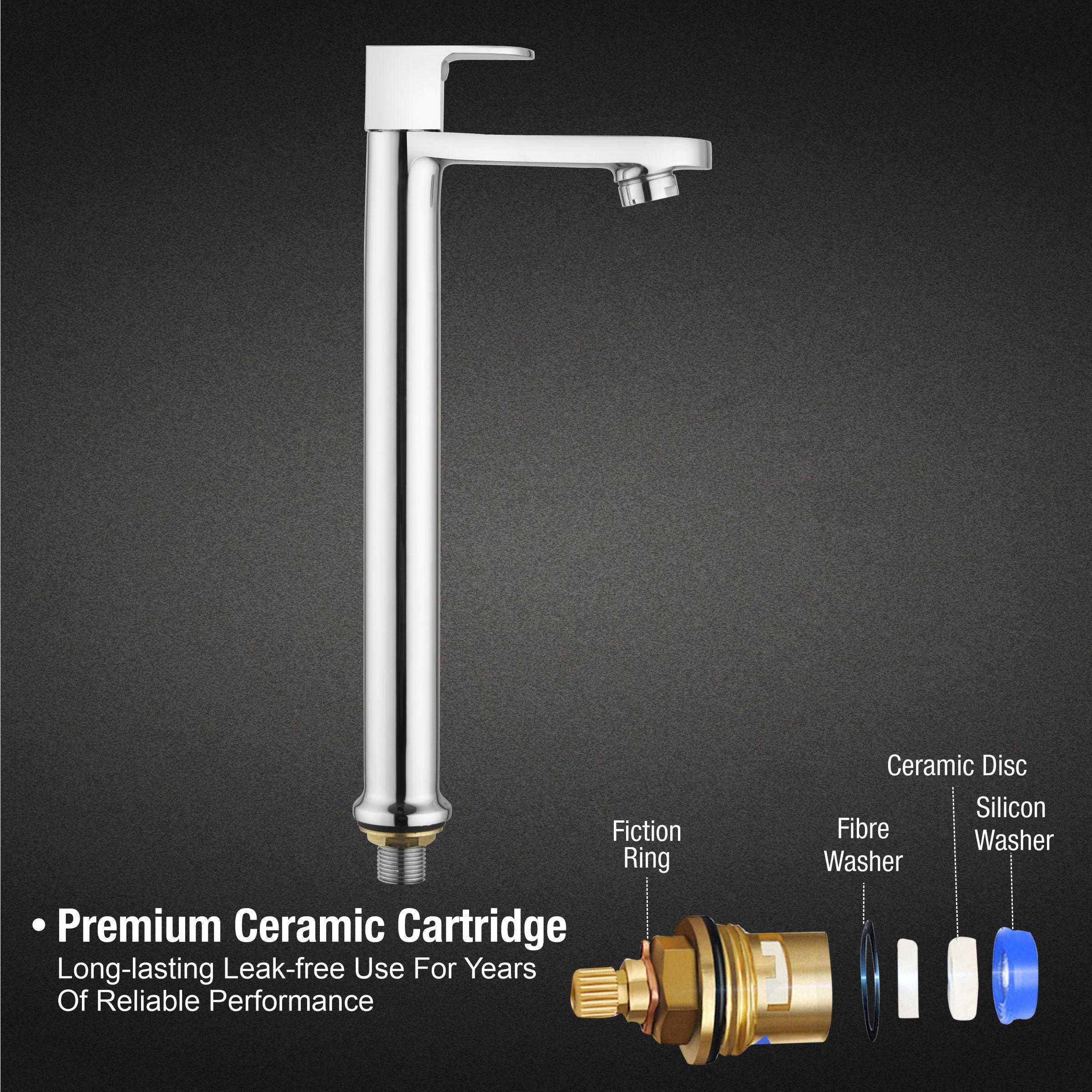 Arise Pillar Tap Tall Body Brass Faucet- LIPKA - Image 3