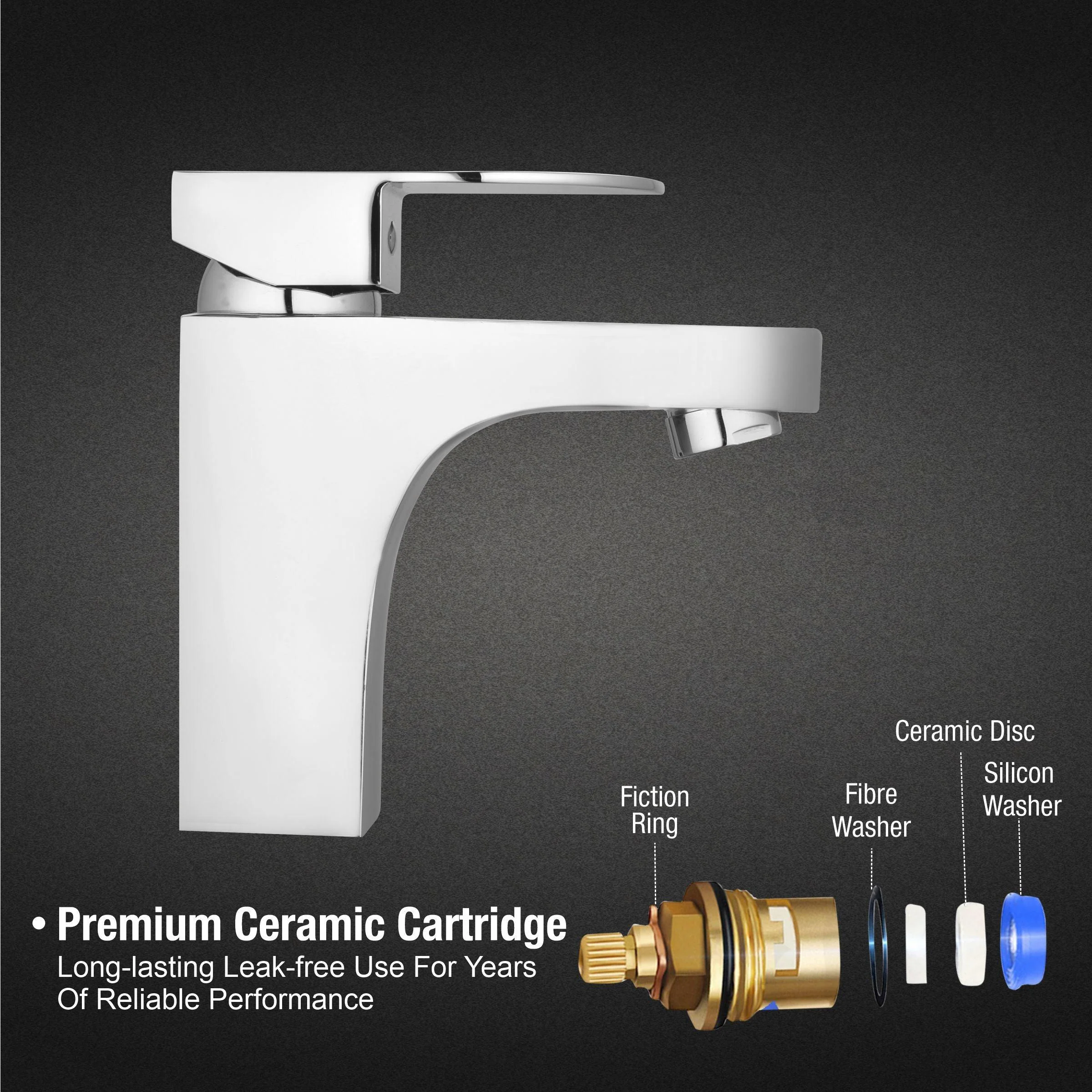 Arise Single Lever Basin Mixer Brass Faucet - LIPKA - Image 3