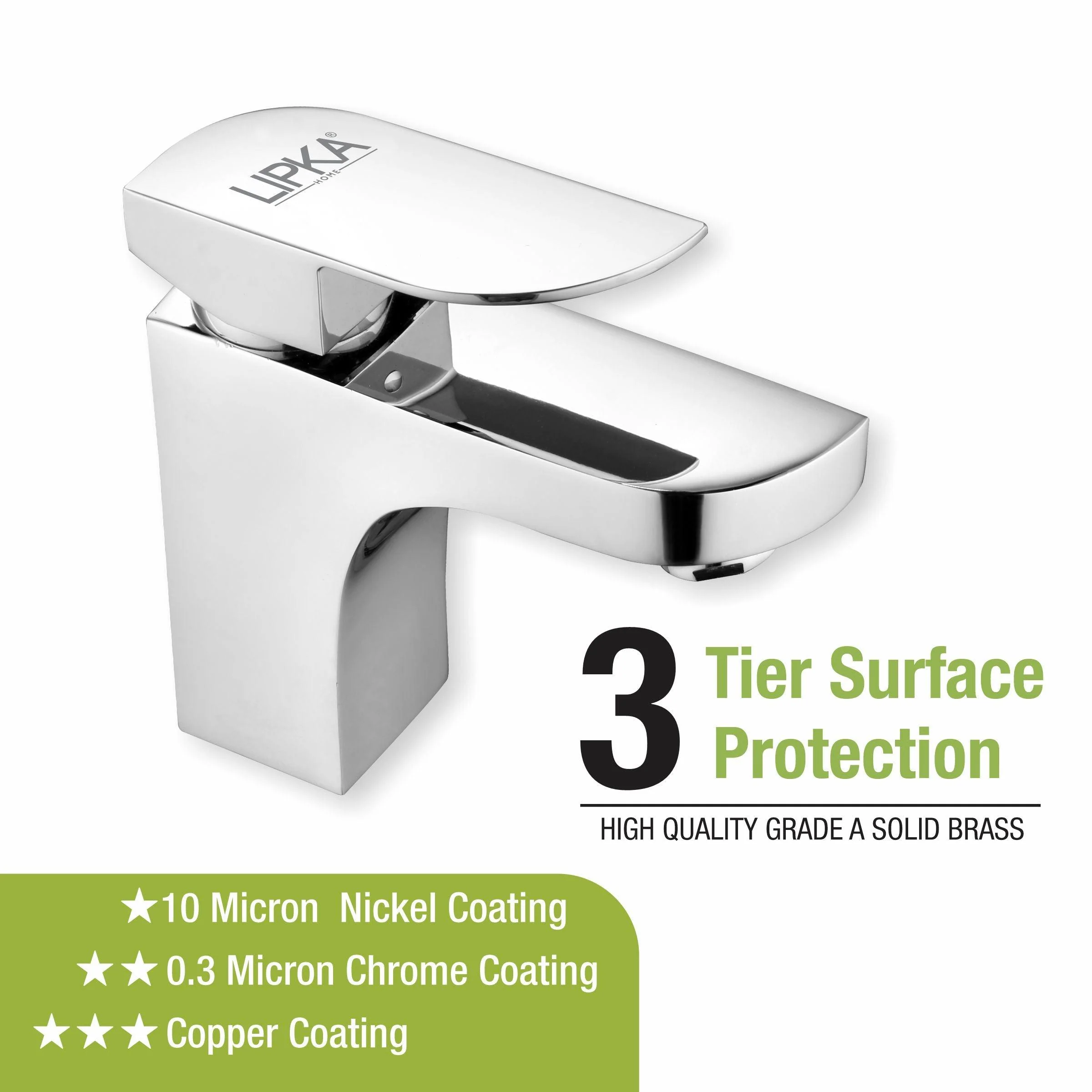 Arise Single Lever Basin Mixer Brass Faucet - LIPKA - Image 4