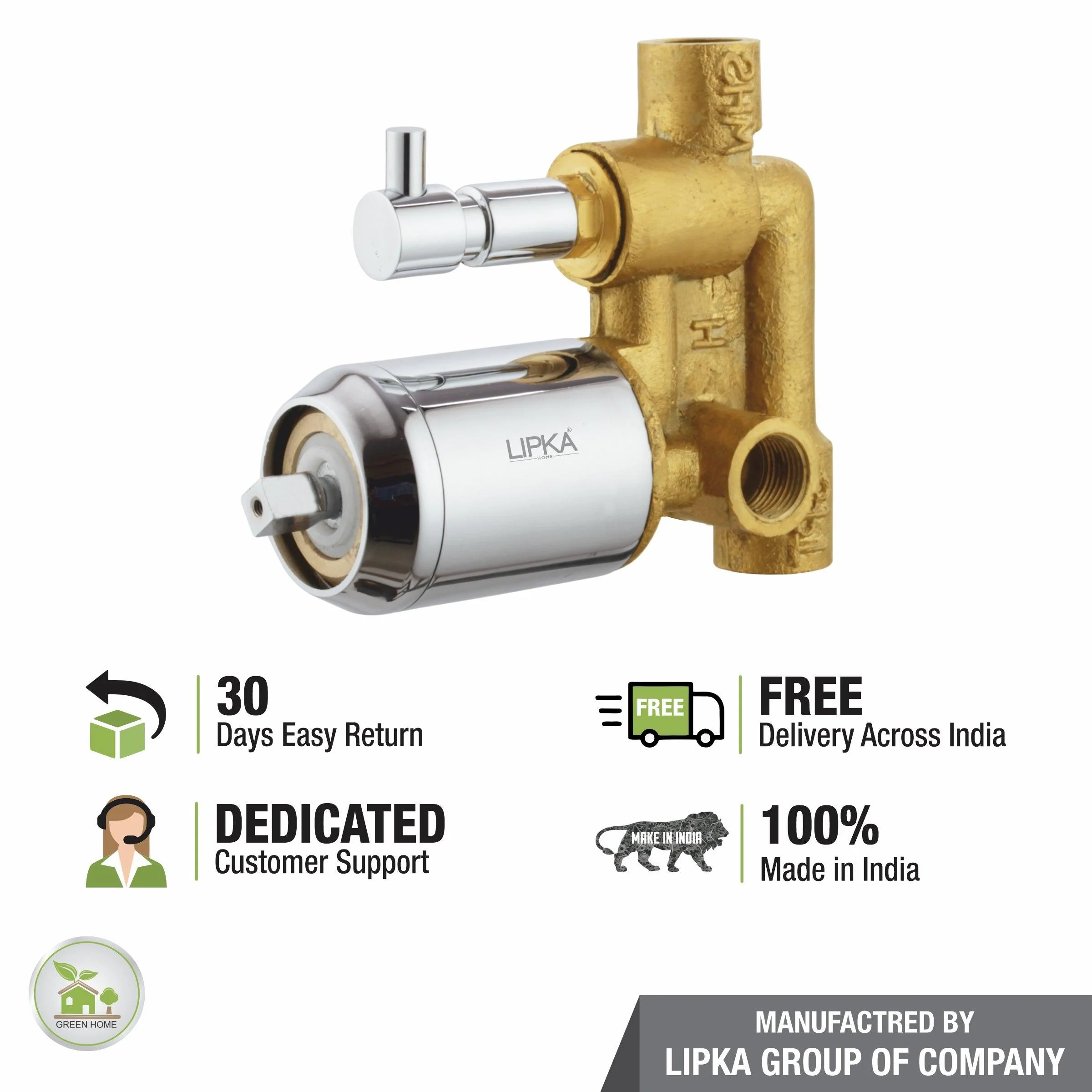 2-inlet Single Lever High-Flow Diverter (Only Body) - LIPKA - Image 3