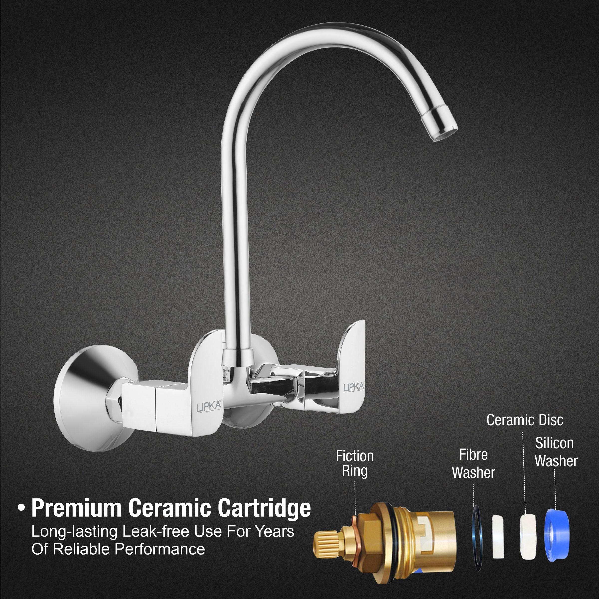 Arise Sink Mixer Brass Faucet with Round Swivel Spout (20 Inches) - LIPKA - Image 3