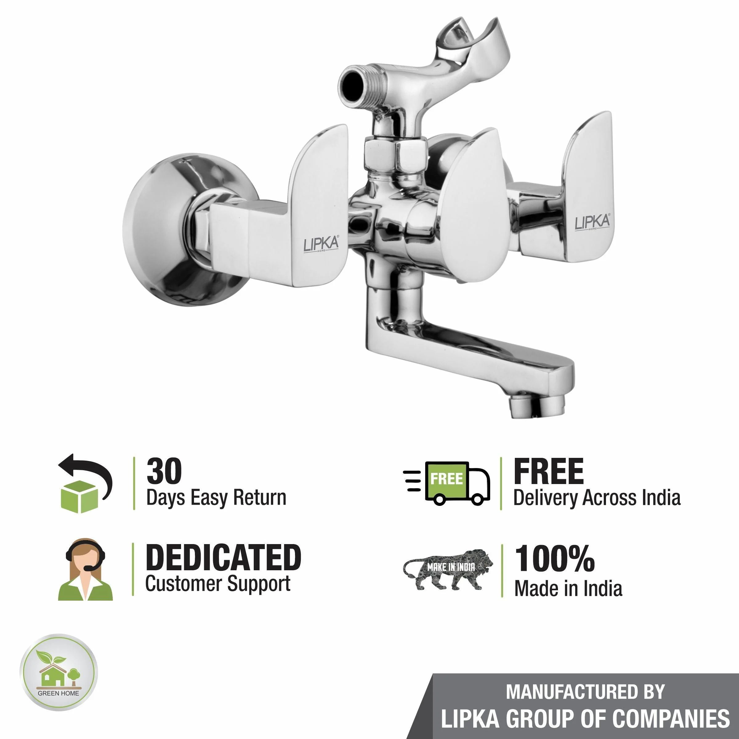 Arise Telephonic Wall Mixer Brass Faucet - LIPKA - Image 5