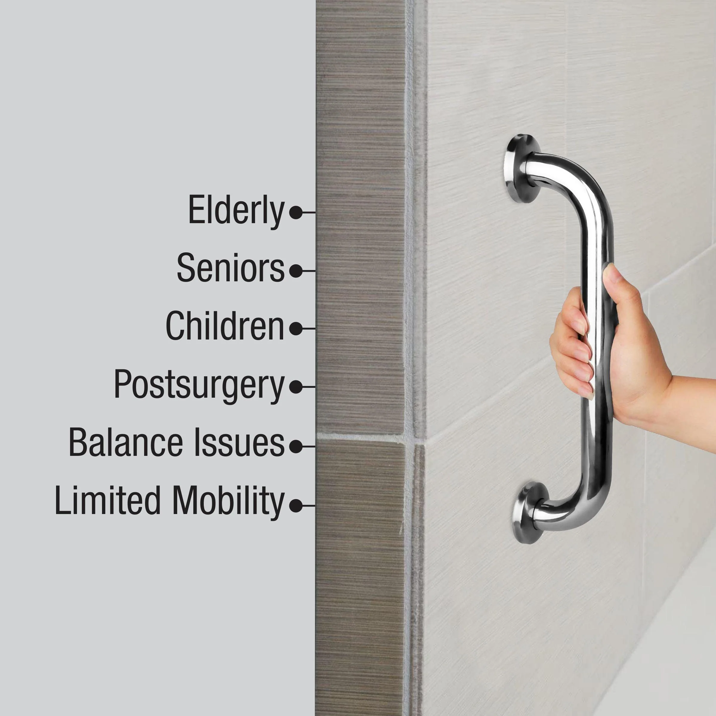 Brass Concealed Grab Bar (10 Inches) - LIPKA - Image 4