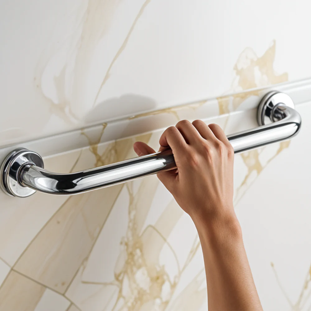 Brass Concealed Grab Bar (24 Inches) - LIPKA