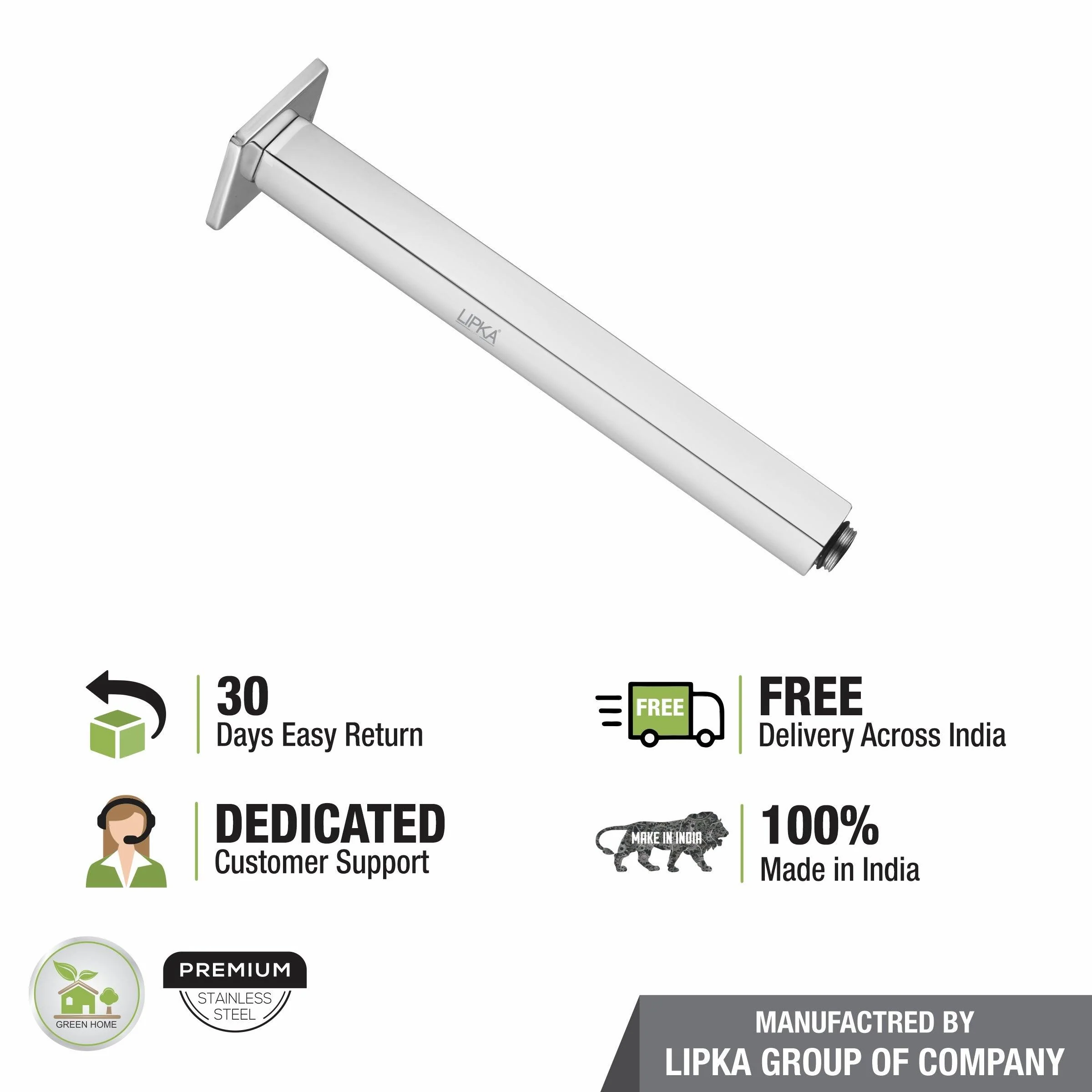 Ceiling Shower Arm (8 Inches) - LIPKA - Image 4