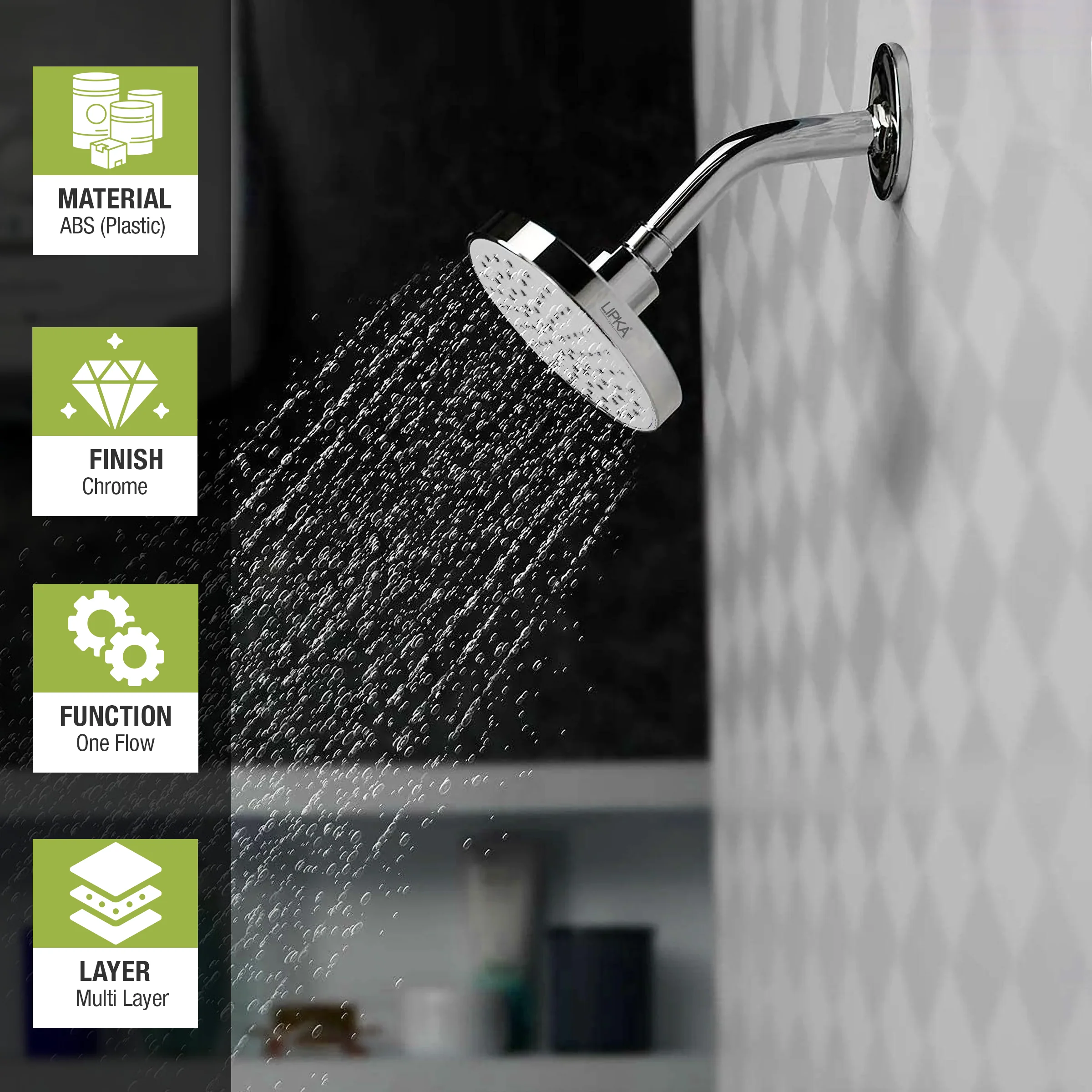 Celerio Overhead Shower (4 Inches) - LIPKA - Image 8