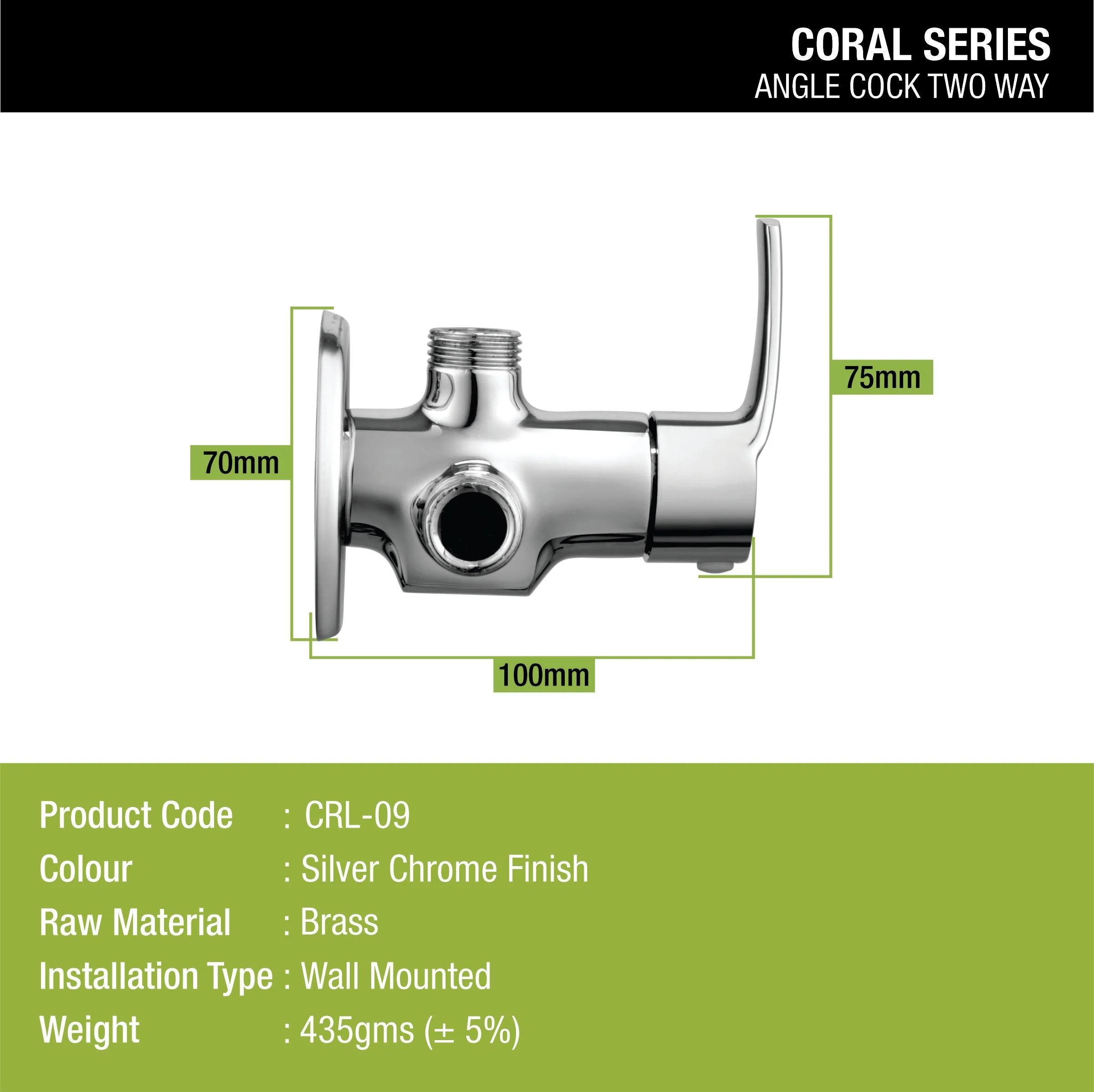 Coral Angle Valve Two Way Brass Faucet - LIPKA - Image 2