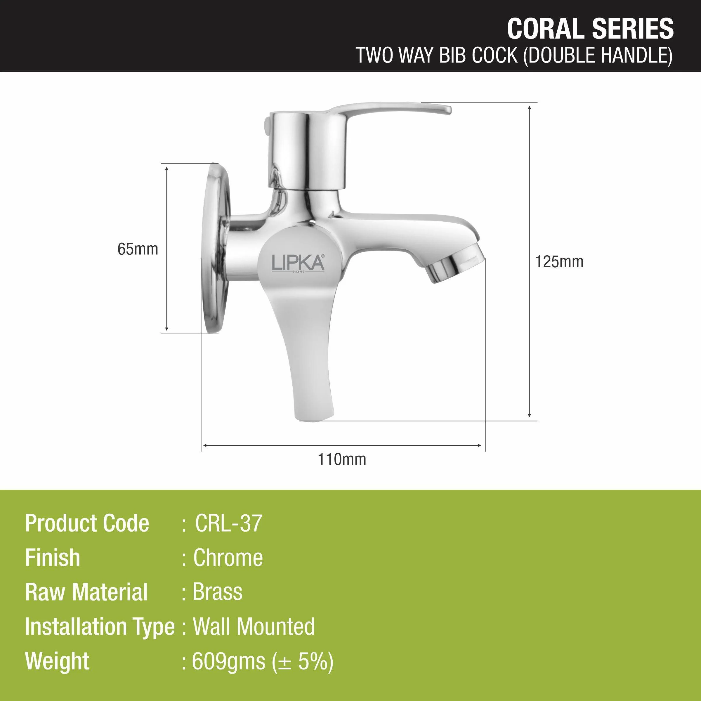Coral Two Way Bib Tap Faucet (Double Handle) - LIPKA - Image 2