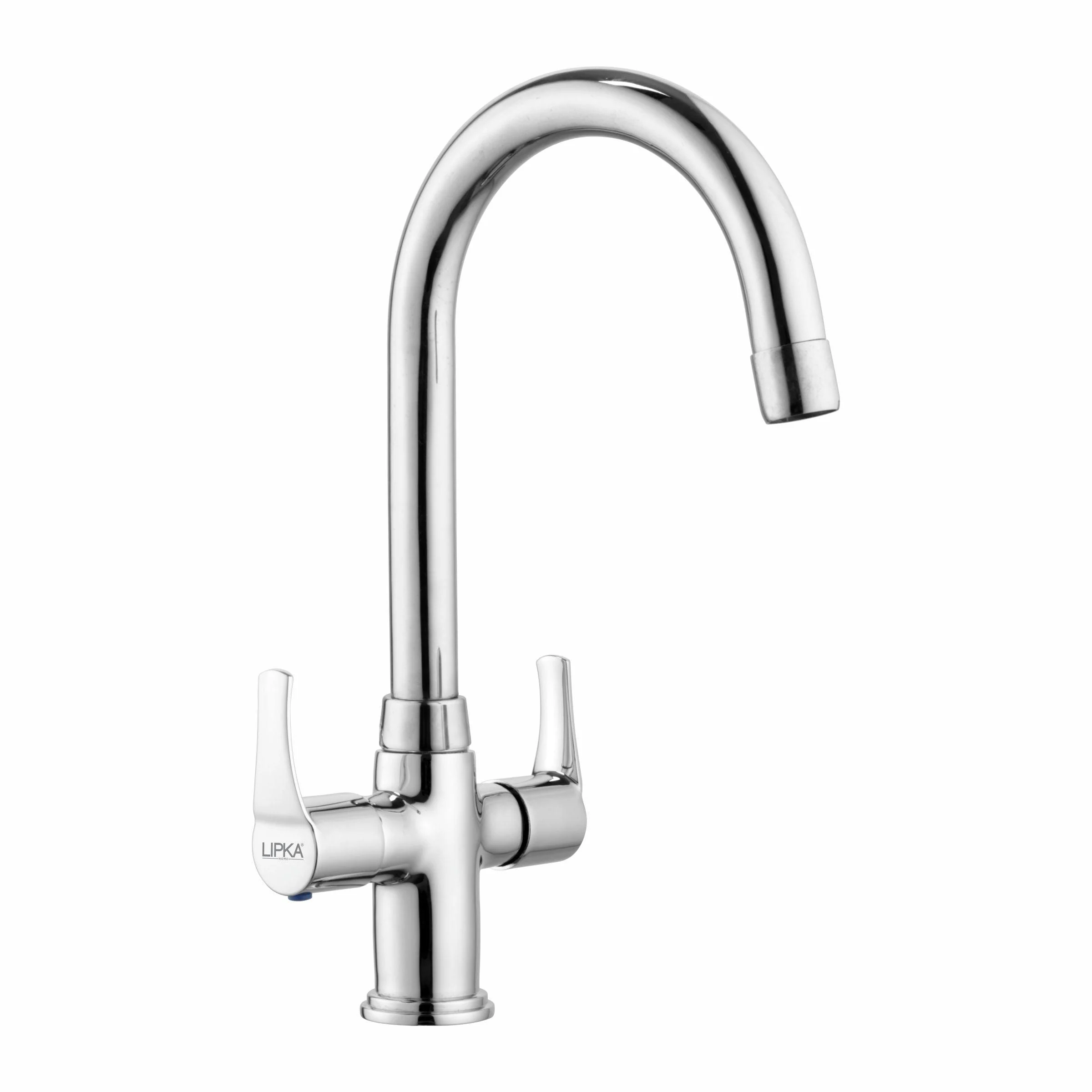 Coral Centre Hole Basin Mixer Brass Faucet with Round Swivel Spout (15 Inches) - LIPKA