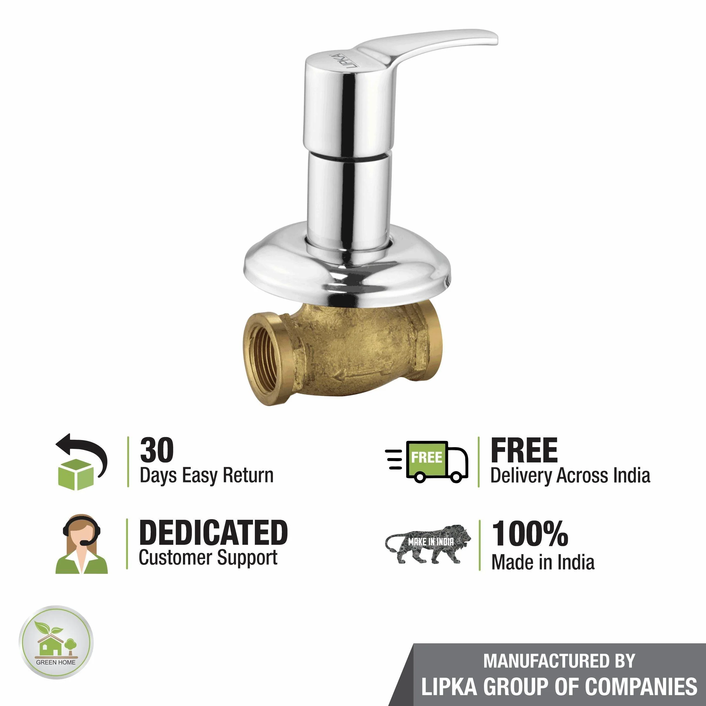 Coral Concealed Stop Valve (15mm) Brass Faucet - LIPKA - Image 6