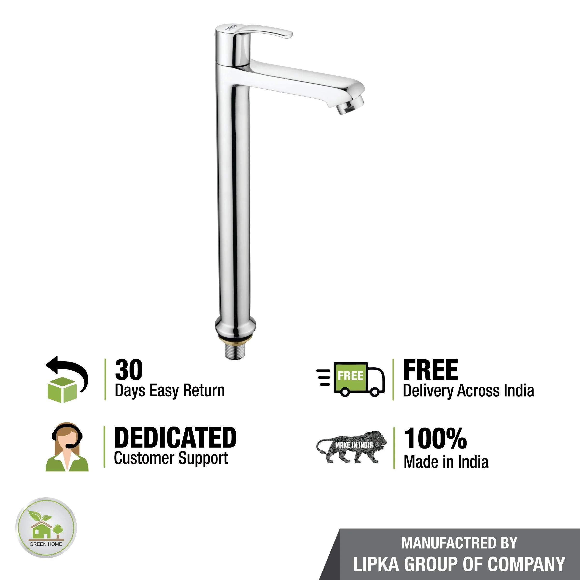Coral  Pillar Tap Tall Body Brass Faucet- LIPKA - Image 6