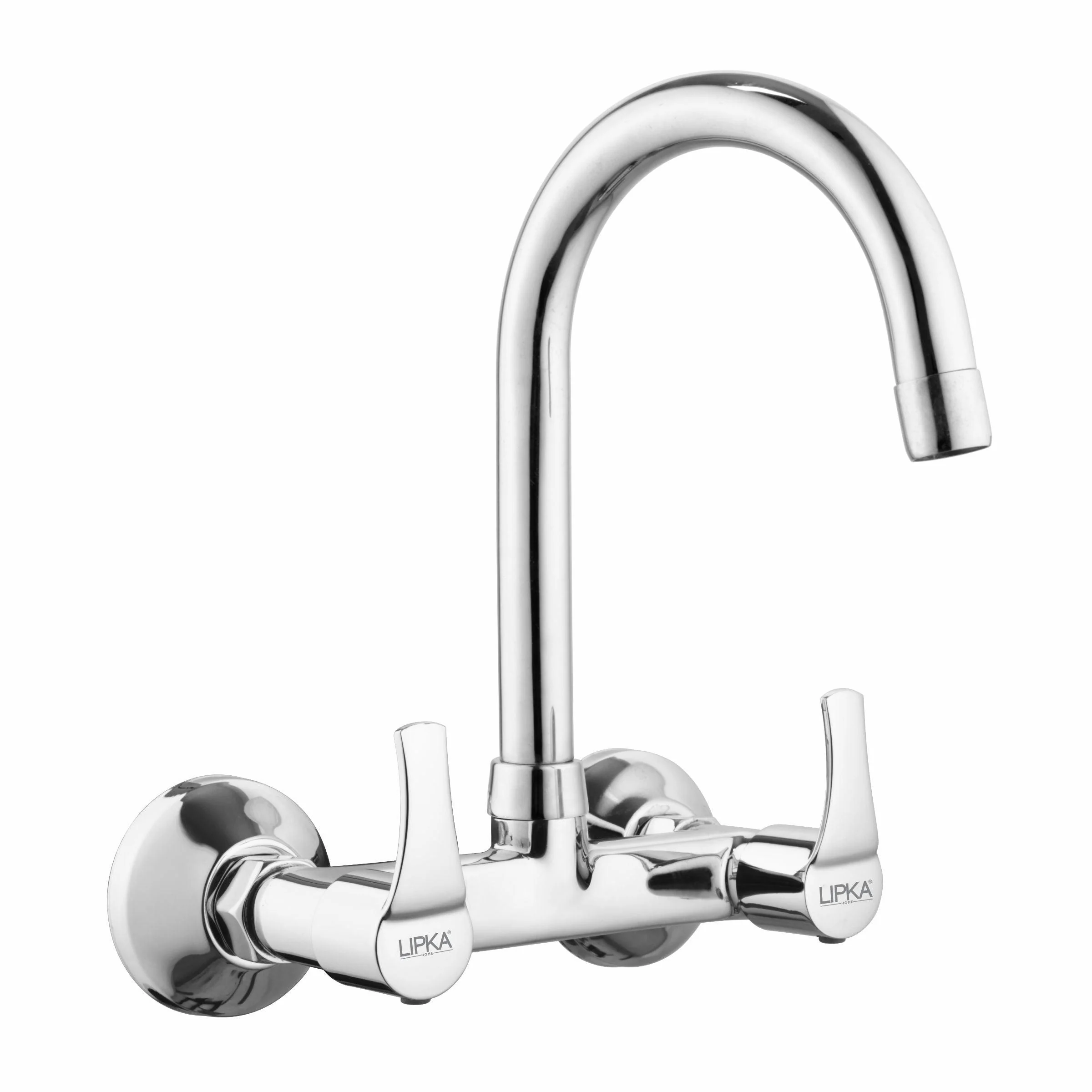 Coral Sink Mixer Brass Faucet with Round Swivel Spout (15 Inches) - LIPKA