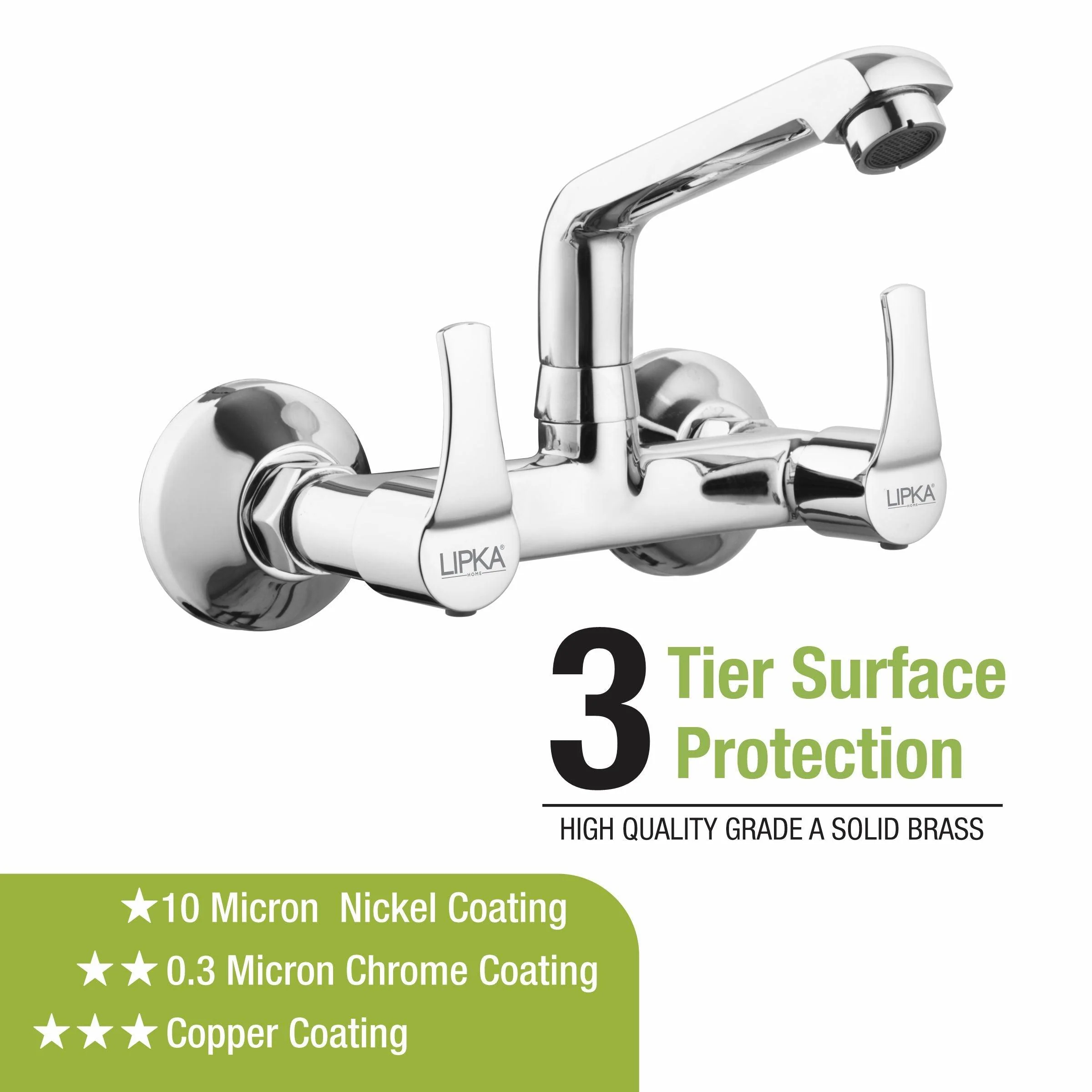 Coral Sink Mixer Brass Faucet with Swivel Spout Faucet - LIPKA - Image 4
