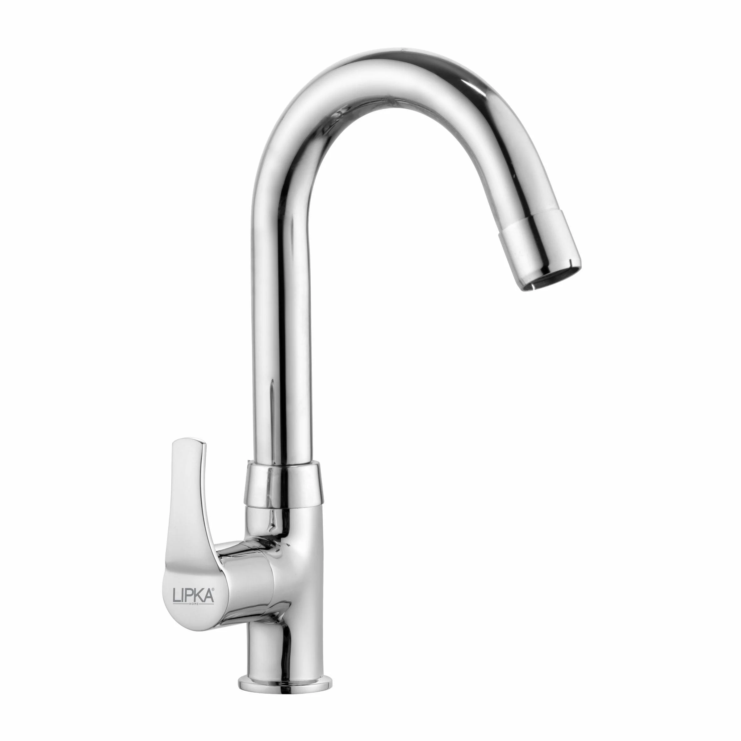 Coral Swan Neck Brass Faucet with Round Swivel Spout (12 Inches) - LIPKA