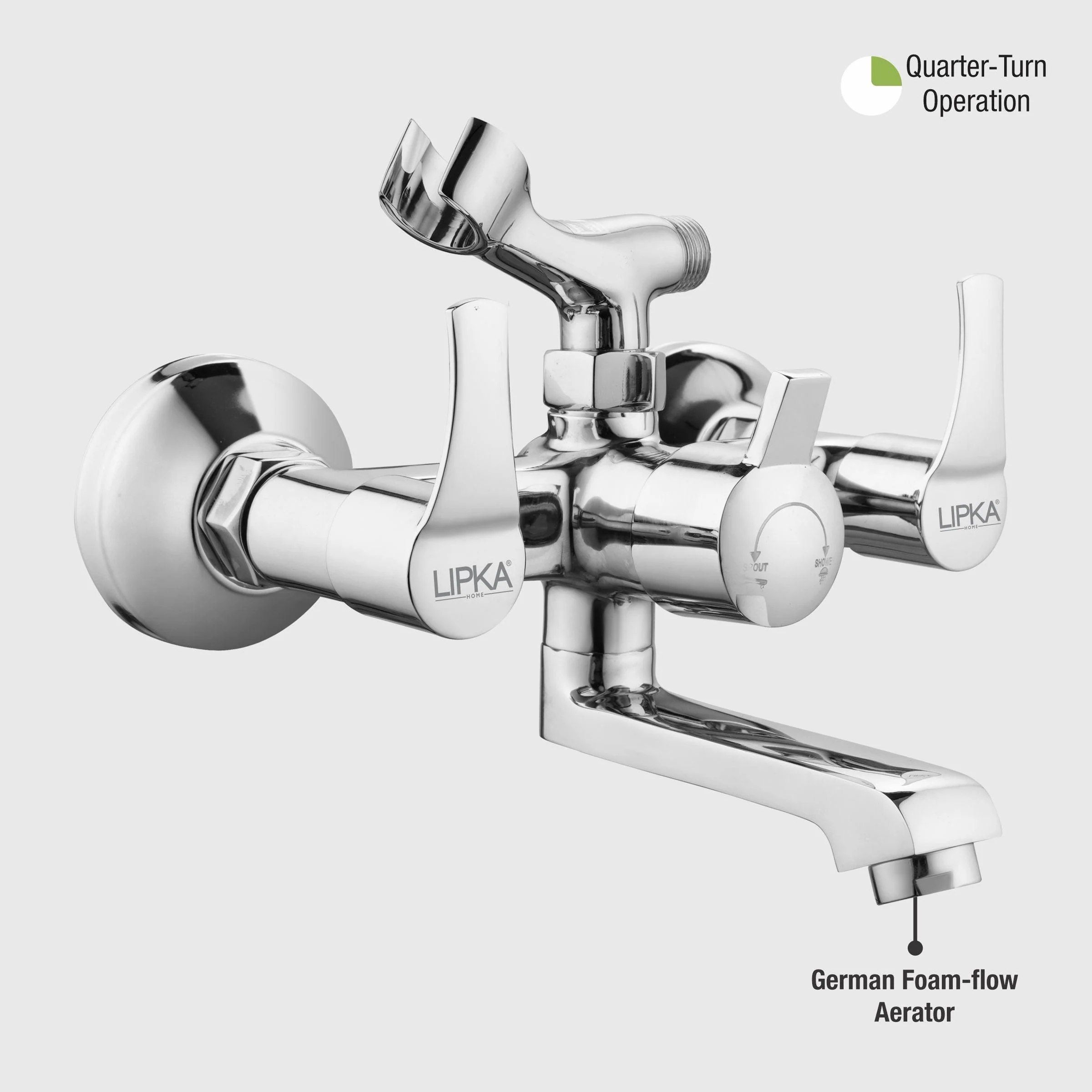 Coral Telephonic Wall Mixer Brass Faucet - LIPKA - Image 5