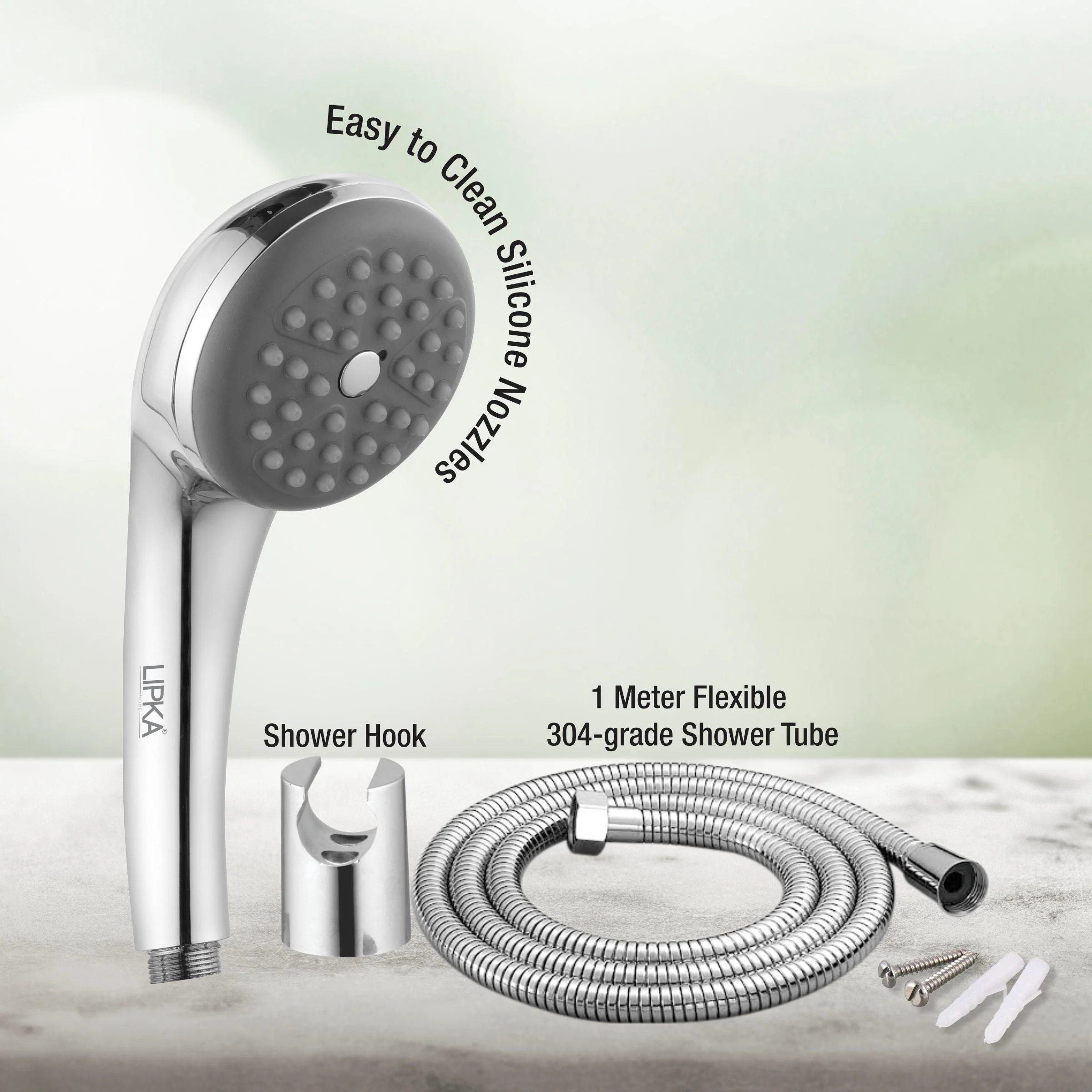 Digit Hand Shower with Wall Hook & 304-Grade Shower Tube - LIPKA - Image 3
