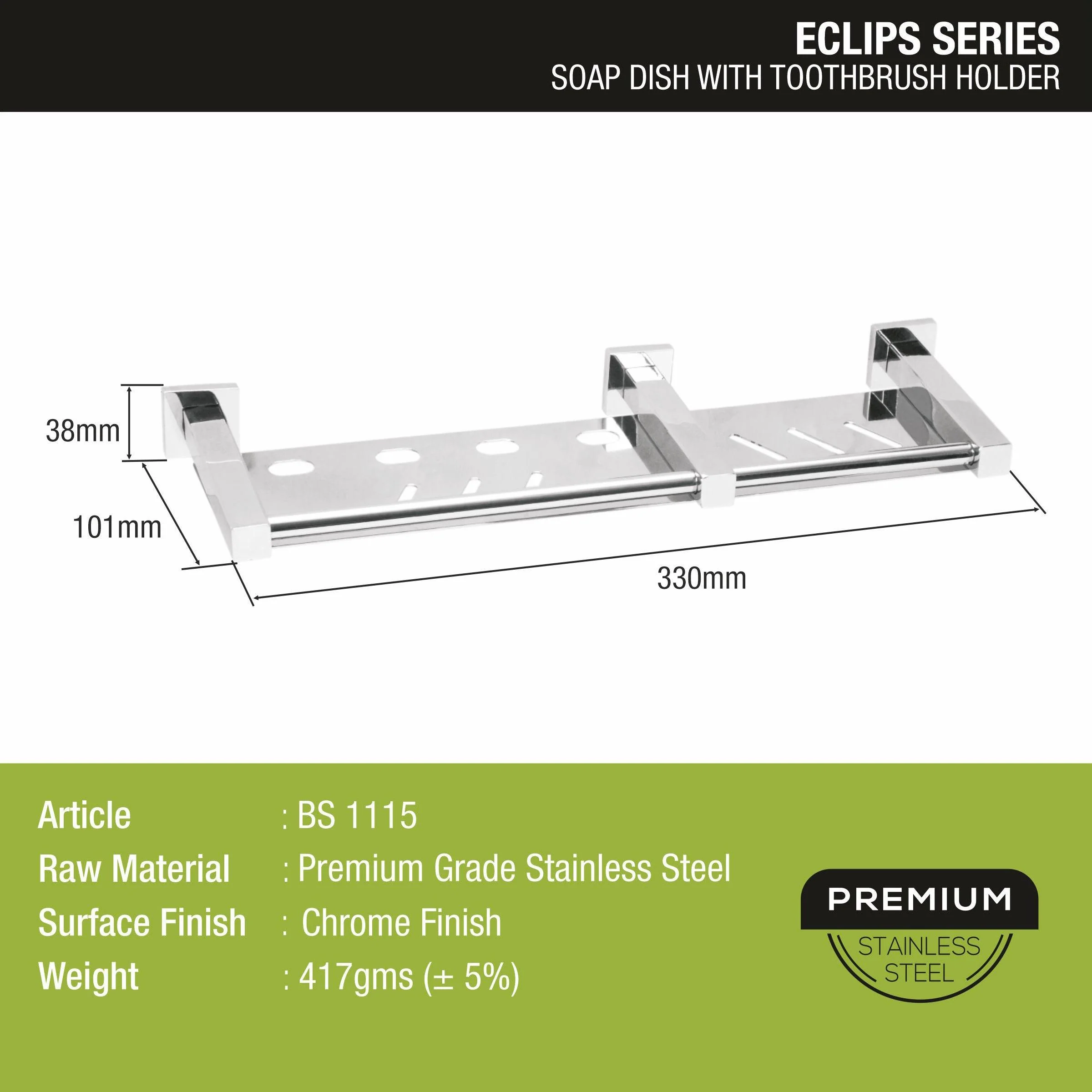 Eclipse Soap Dish with Toothbrush Holder - LIPKA - Image 3