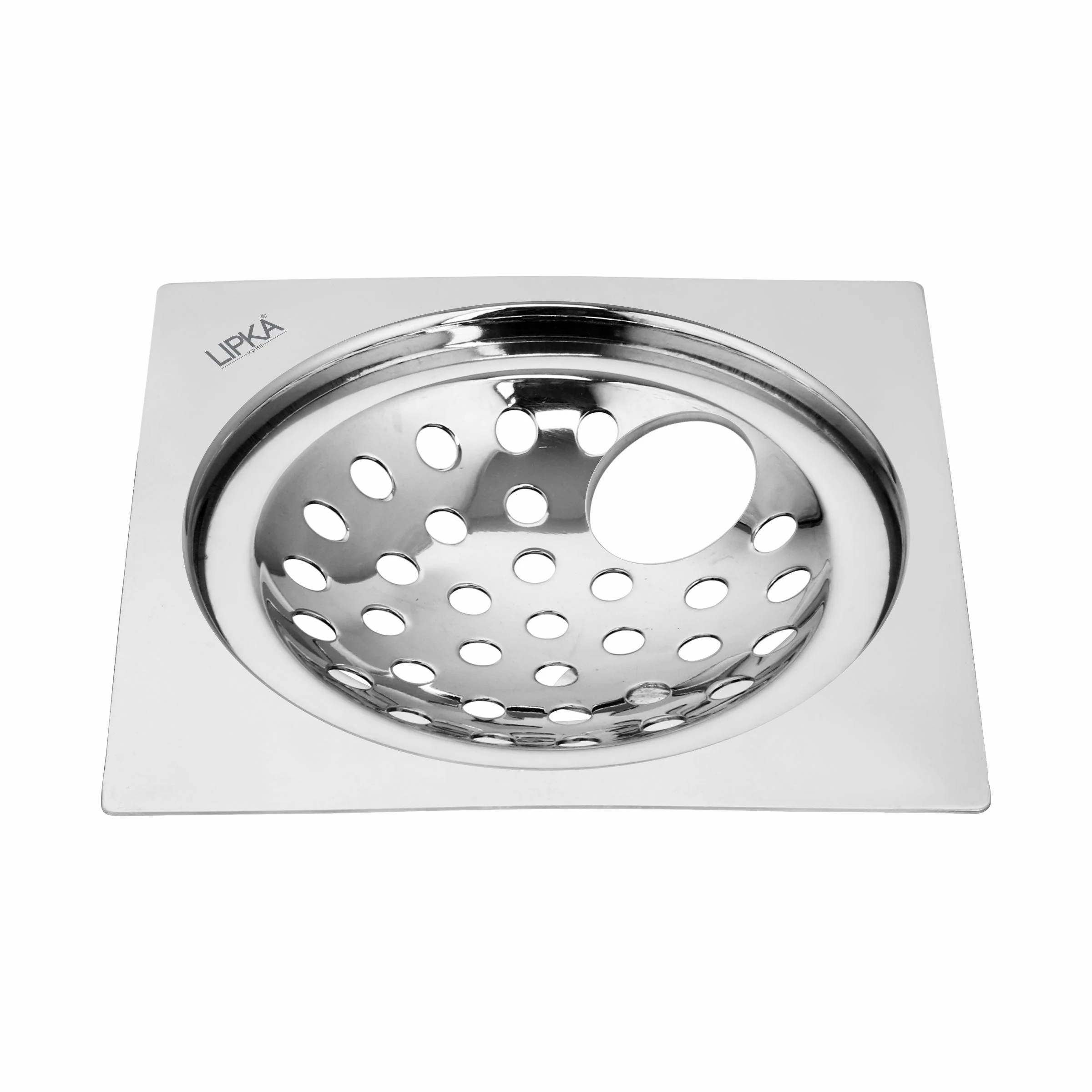 EON Square Flat Cut Floor Drain (5 x 5 Inches) with Hole - LIPKA