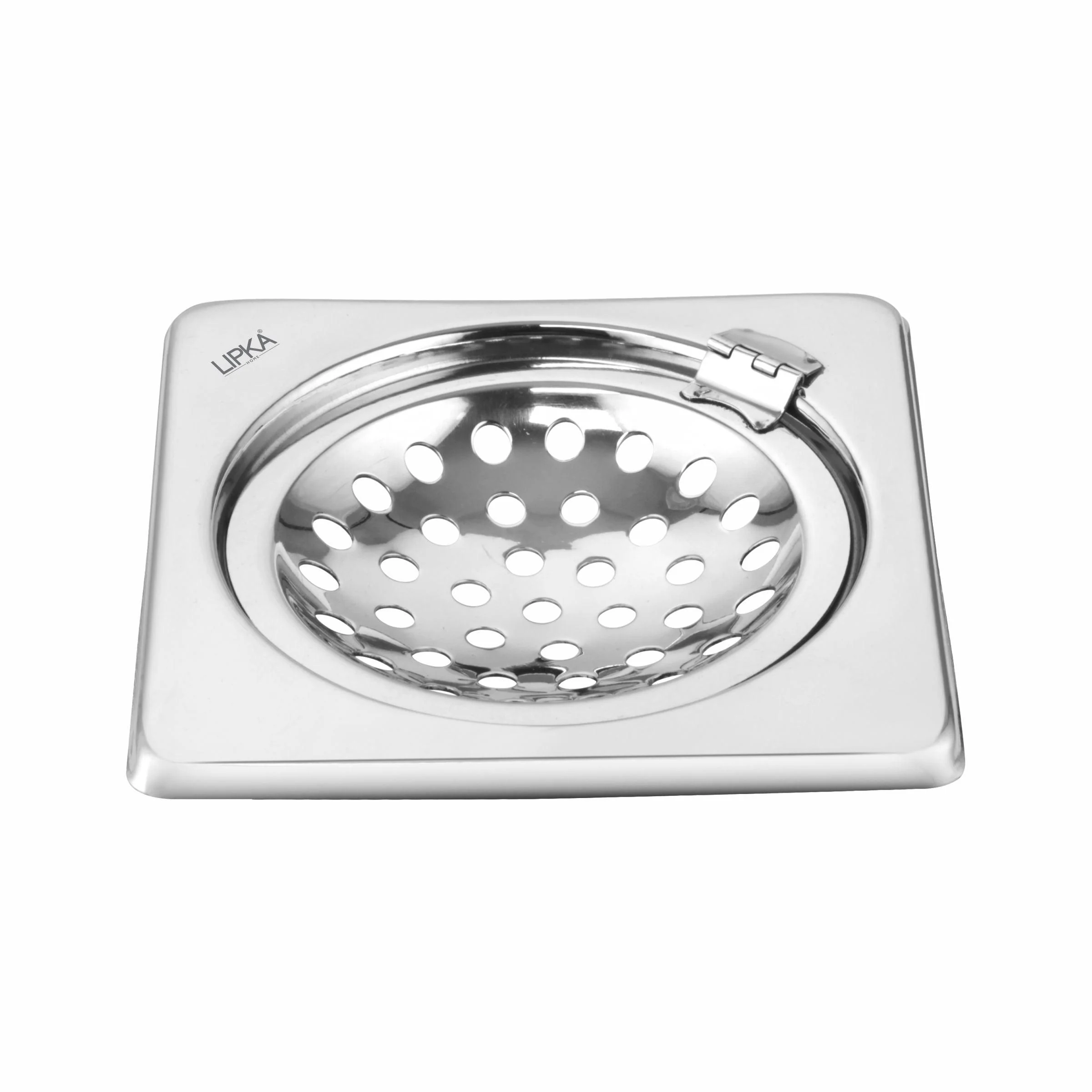 Eon Square Floor Drain with Hinge (6 x 6 Inches) - LIPKA