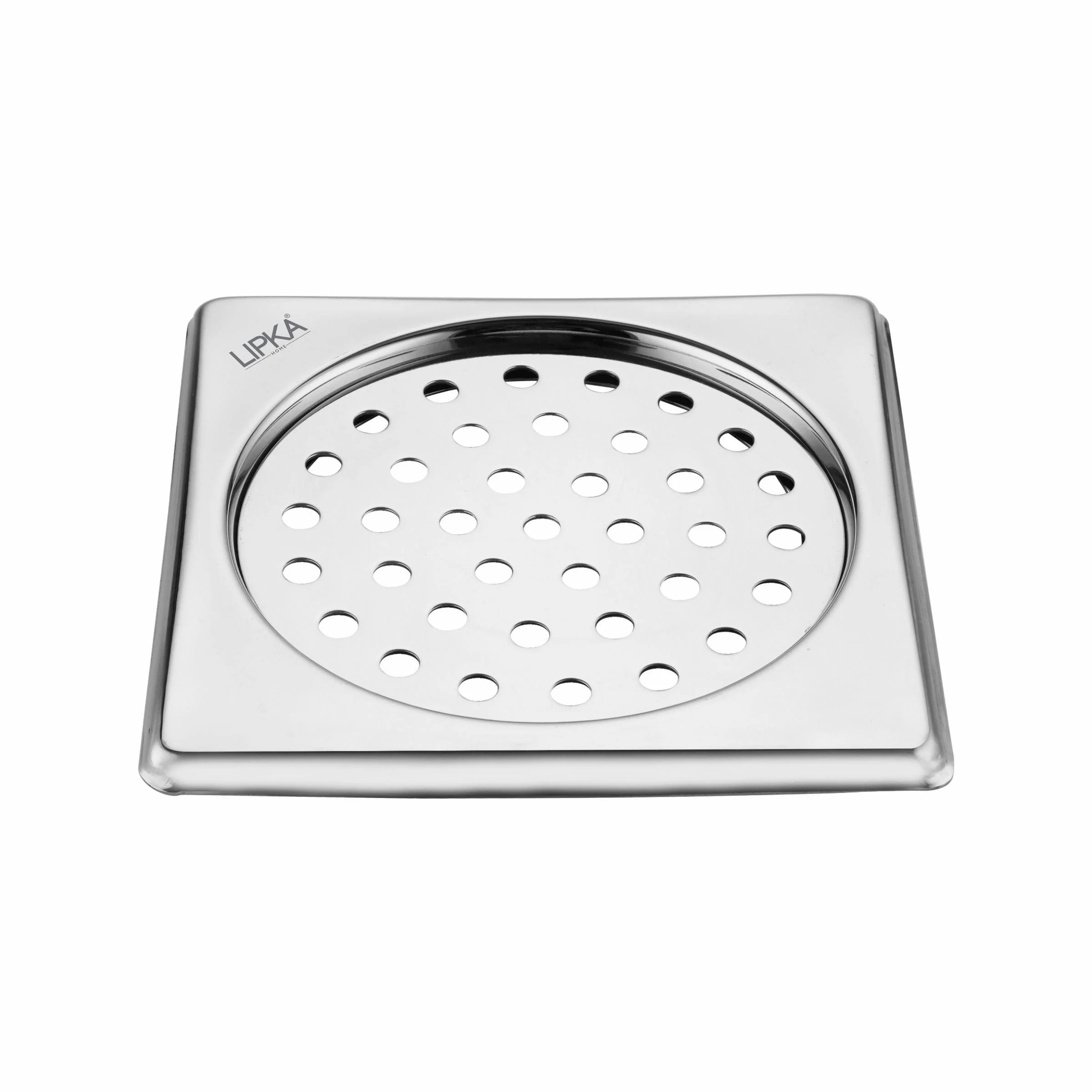 Eon Square Floor Drain with Plain Jali (5 x 5 Inches) - LIPKA