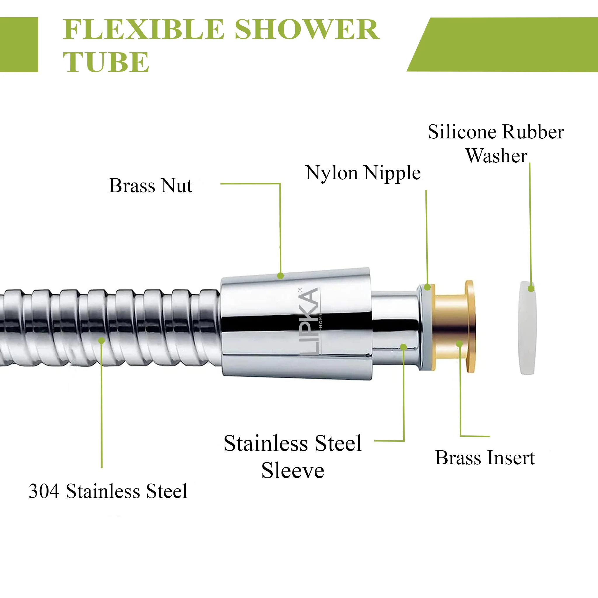 Flexible Shower Tube (1 Meter) - LIPKA - Image 4