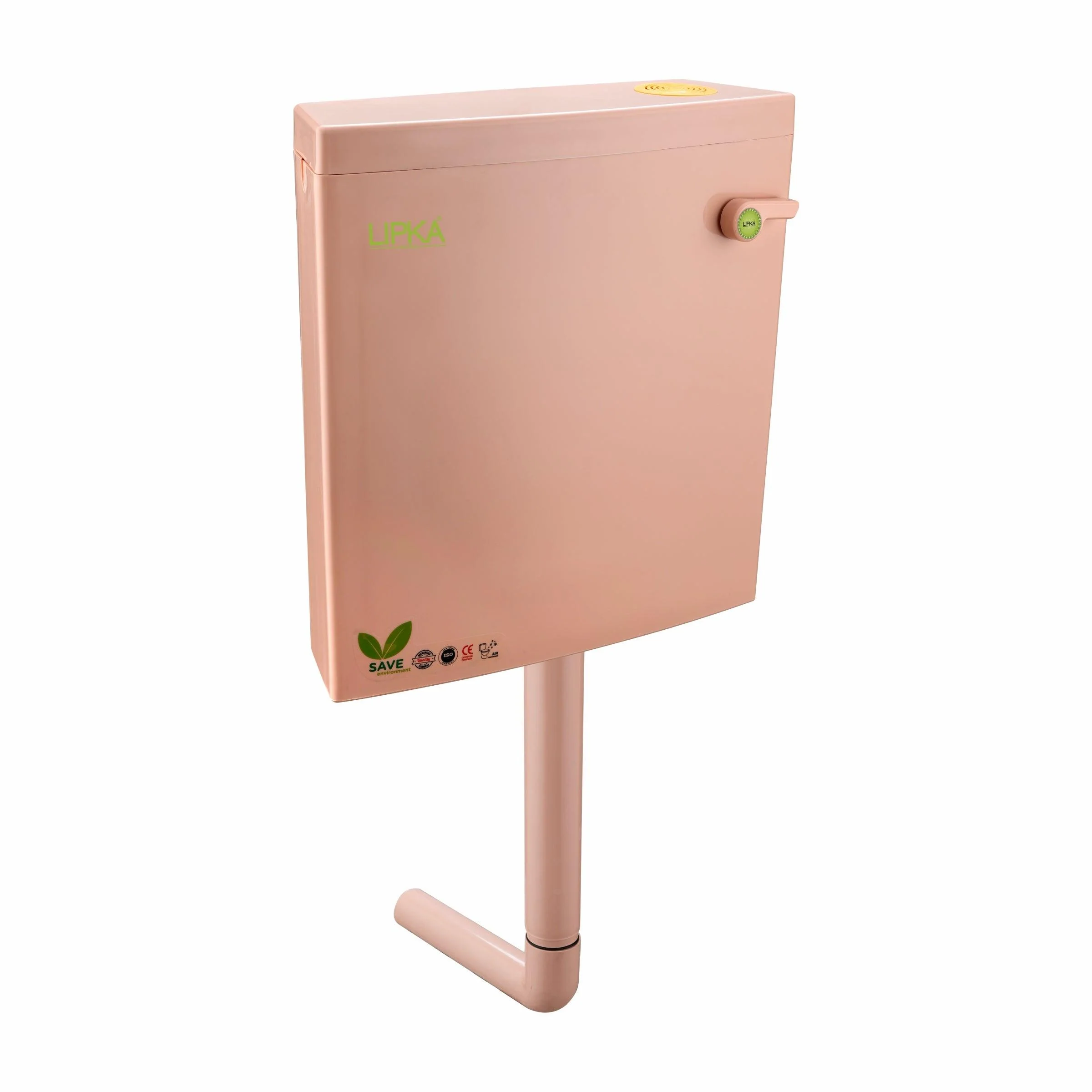 Square Flushing Cistern/ Flush Tank (Pink) |Commode not included| - LIPKA - Image 2