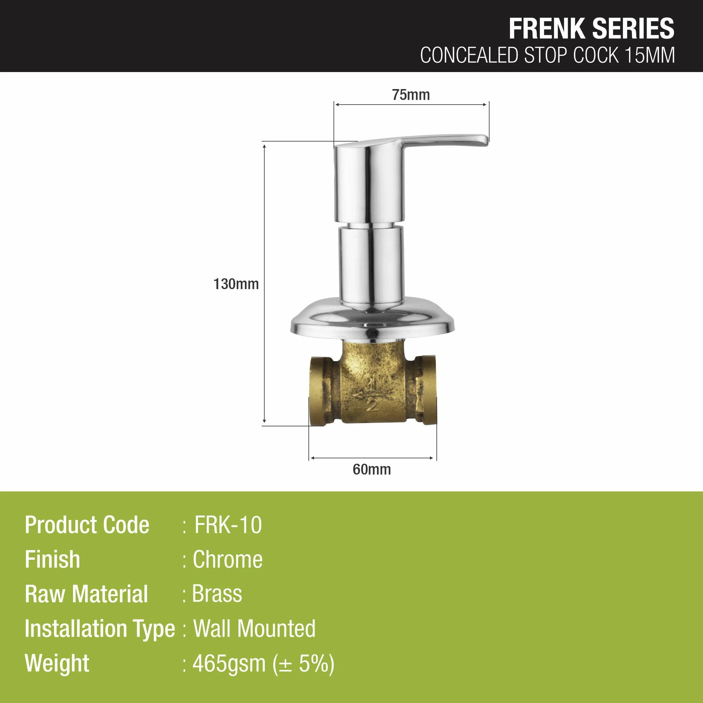 Frenk Concealed Stop Valve (15mm) Brass Faucet - LIPKA - Image 2