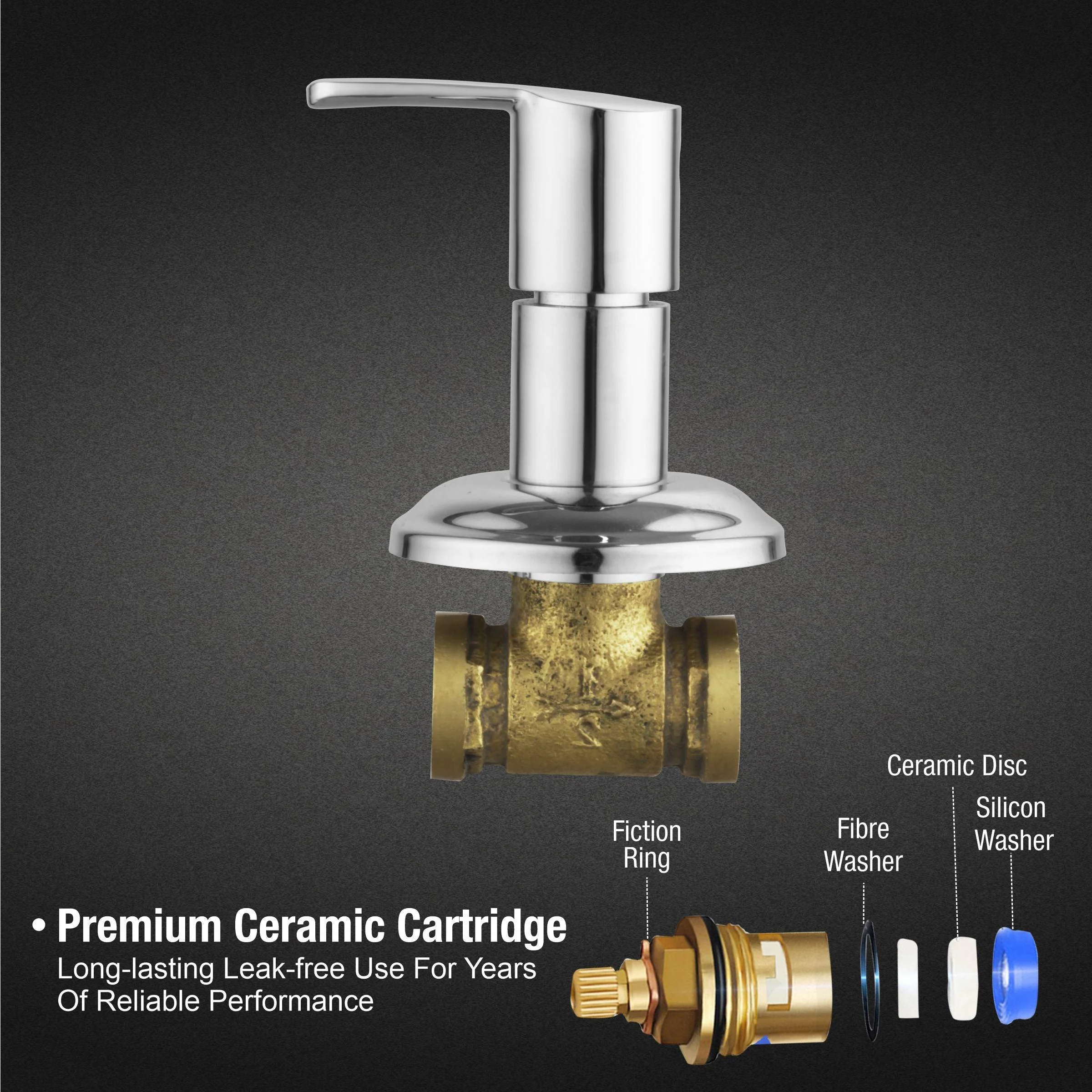 Frenk Concealed Stop Valve (15mm) Brass Faucet - LIPKA - Image 3