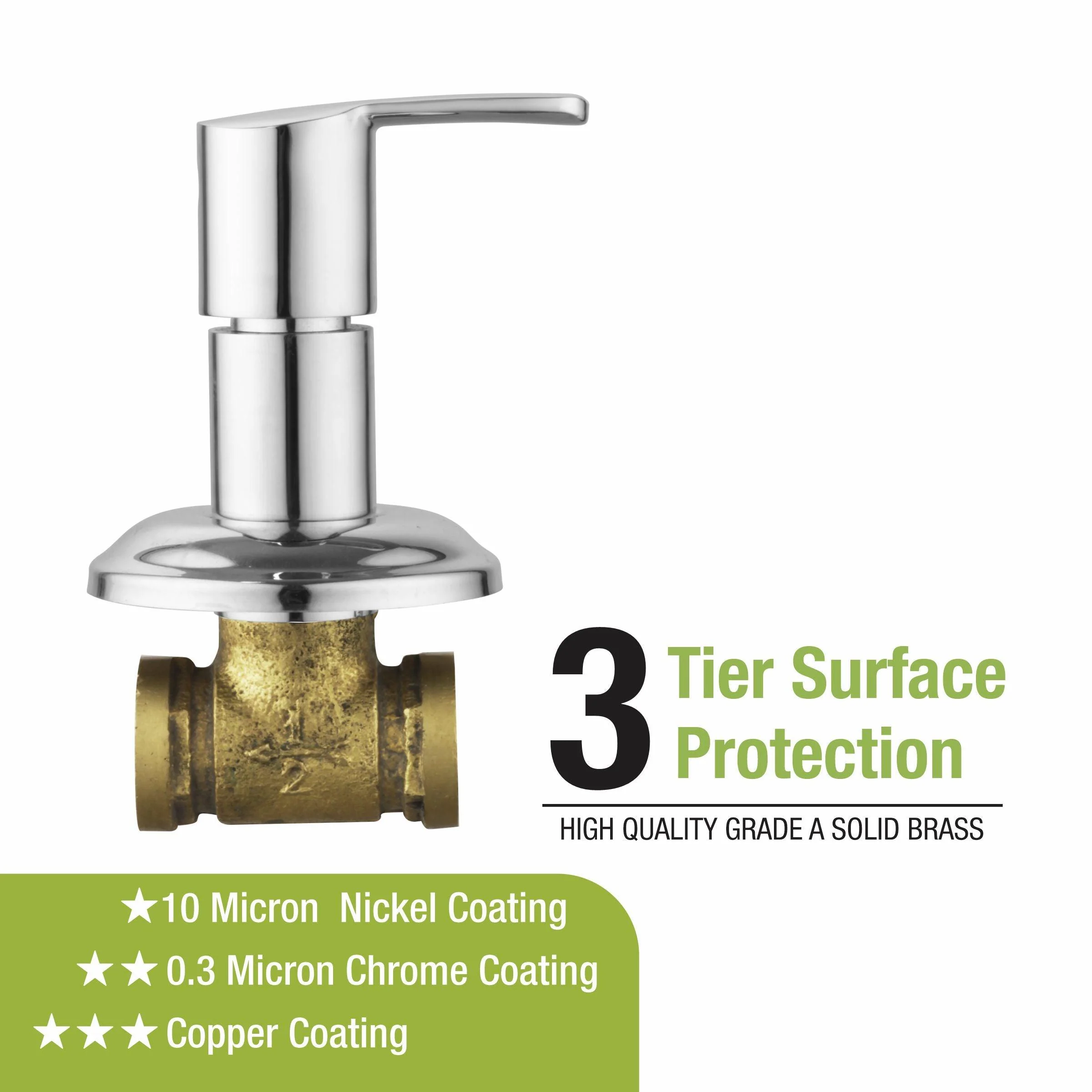 Frenk Concealed Stop Valve (15mm) Brass Faucet - LIPKA - Image 4