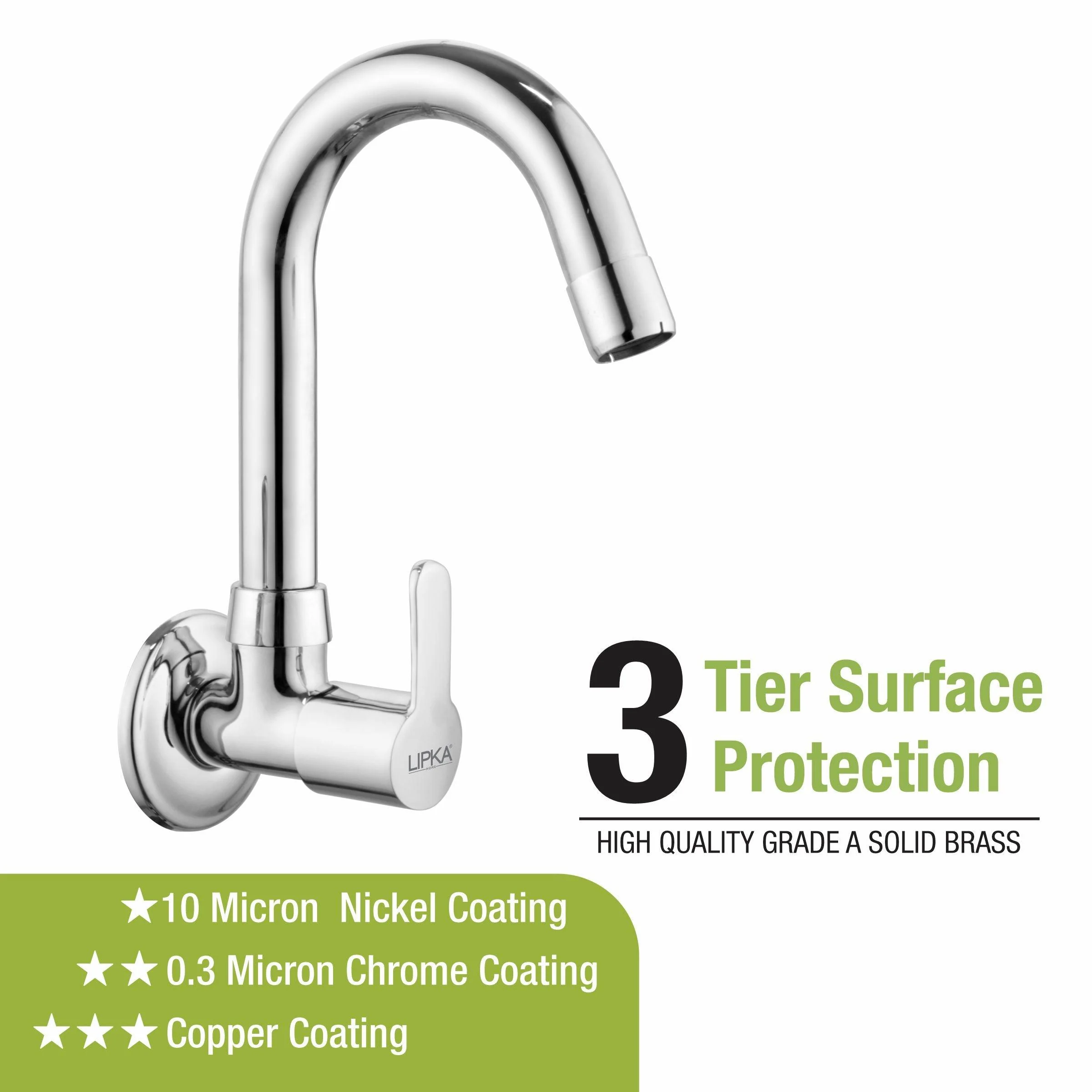 Frenk Sink Tap Brass Faucet with Round Swivel Spout (12 Inches) - LIPKA - Image 4