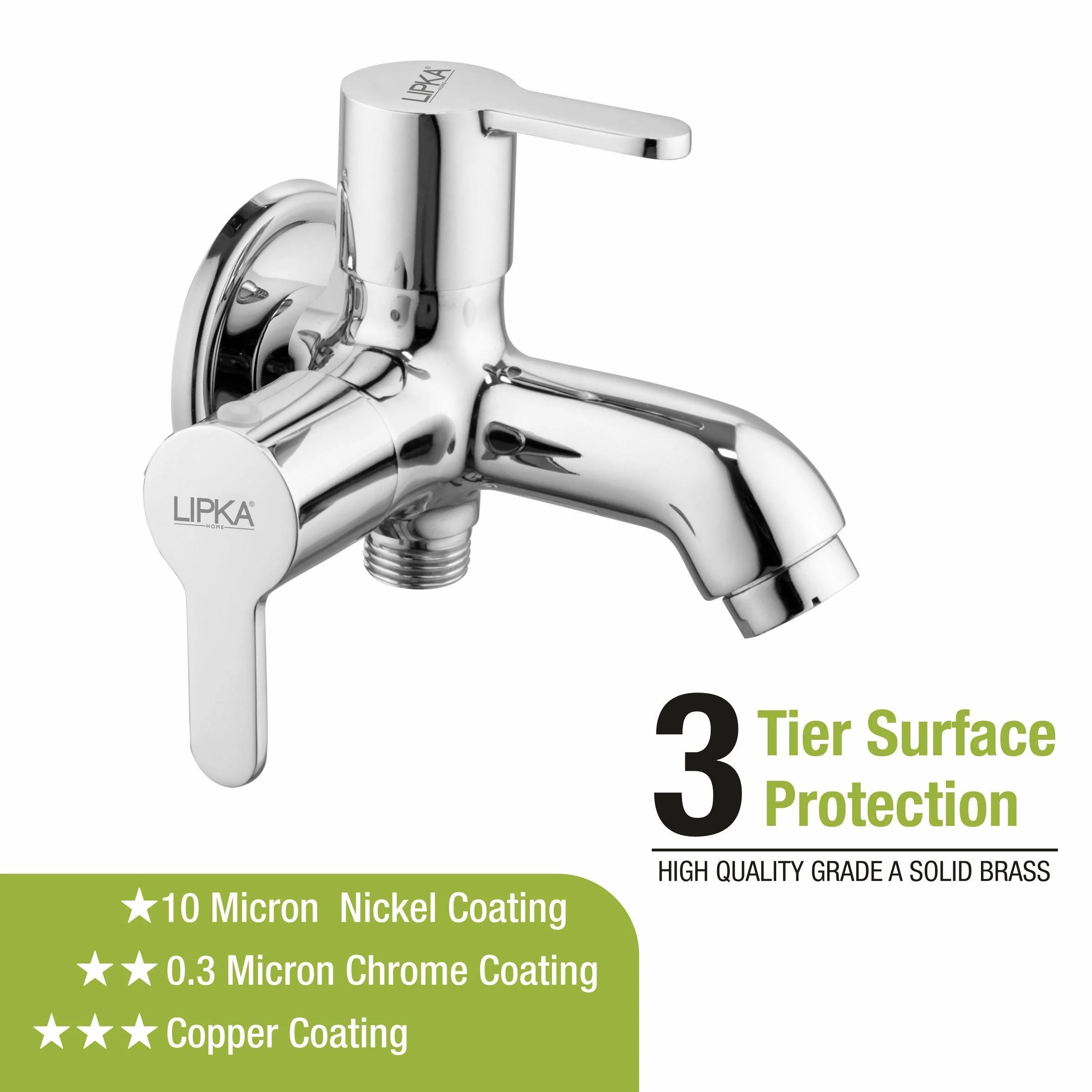 Fusion Two Way Bib Tap Faucet (Double Handle) - LIPKA - Image 4
