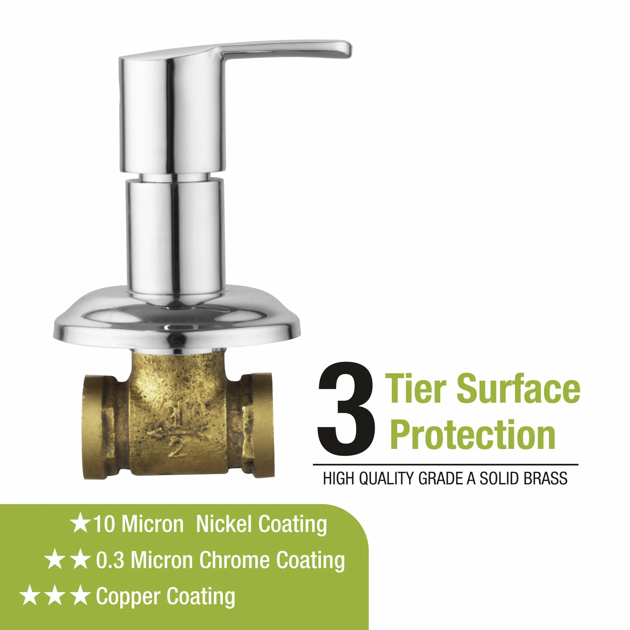 Fusion Concealed Stop Valve (20mm) Brass Faucet - LIPKA - Image 4