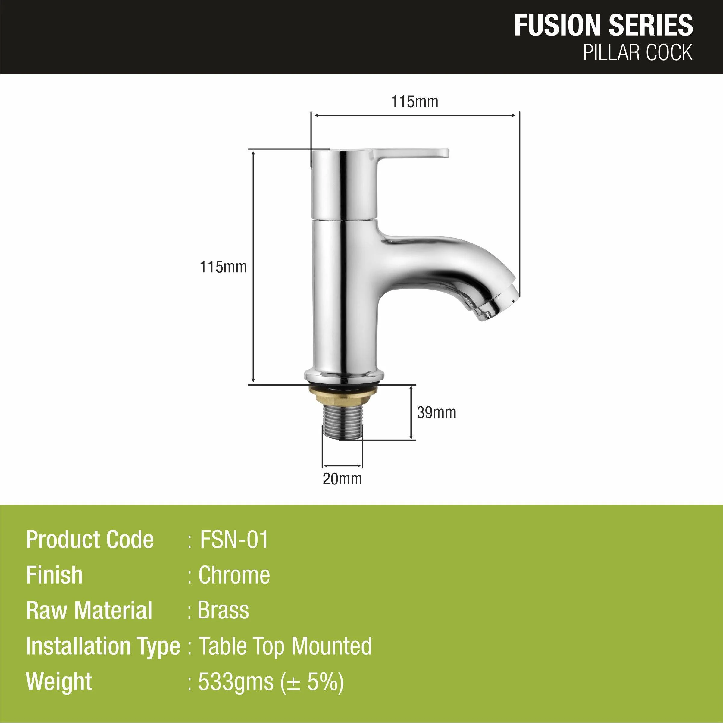 Fusion Pillar Tap Brass Faucet - LIPKA - Image 2