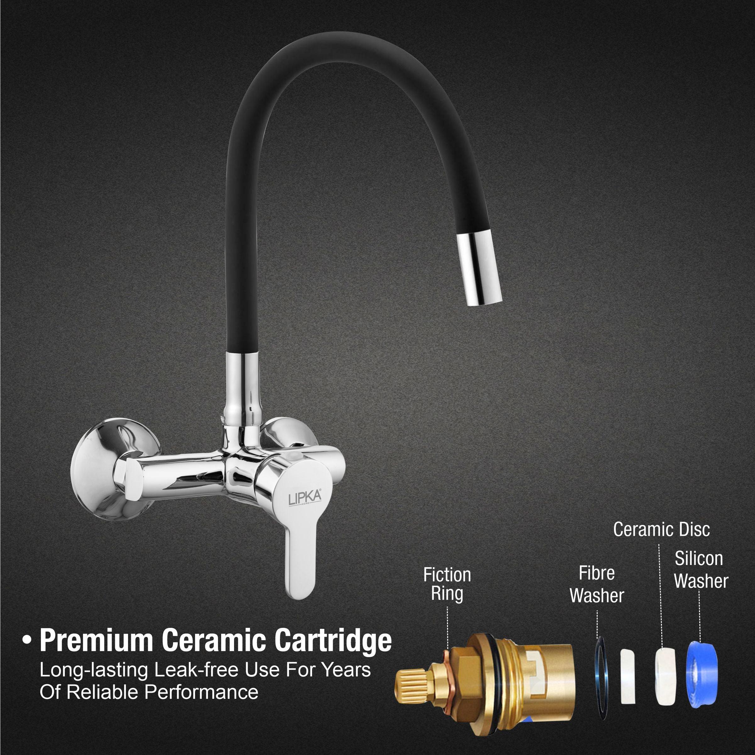 Fusion Single Lever Sink Mixer with Black Flexible Silicone Spout (20 Inches) - LIPKA - Image 3