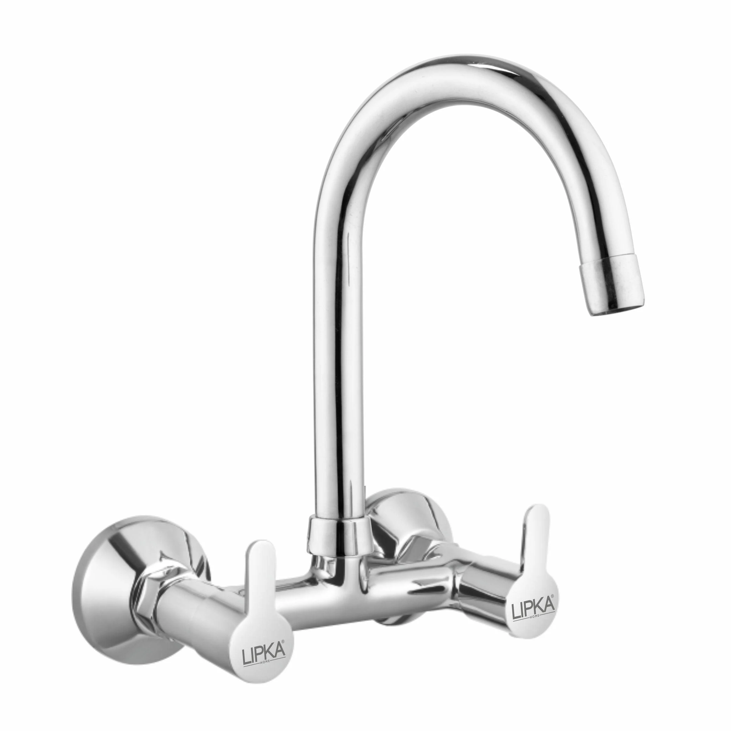 Fusion Sink Mixer Brass Faucet with Round Swivel Spout (15 Inches) - LIPKA