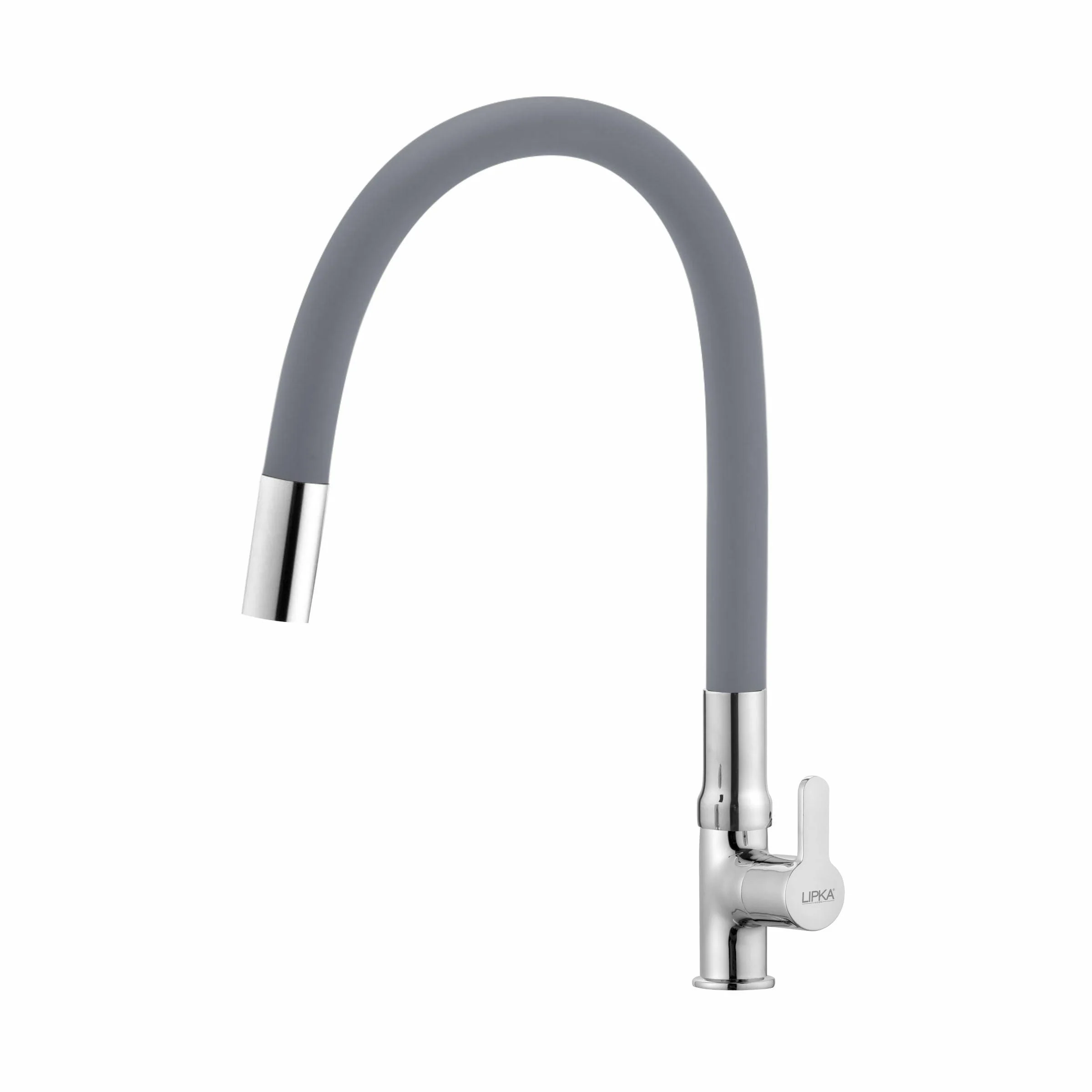 Fusion Swan Neck Brass Faucet with Flexible Silicone Spout (Grey) - LIPKA - Image 2