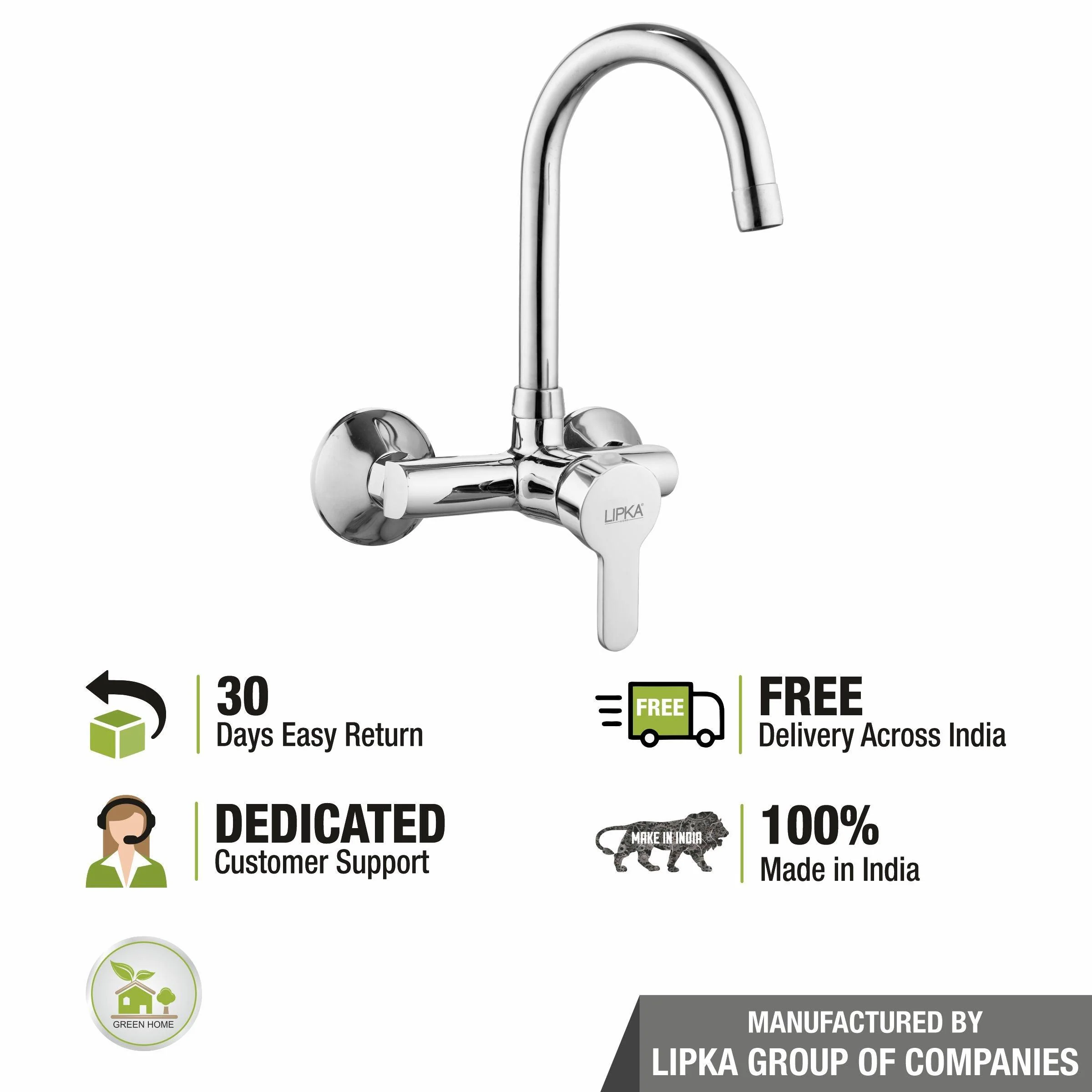 Fusion Single Lever Sink Mixer with Swivel Spout (20 Inches) - LIPKA - Image 5