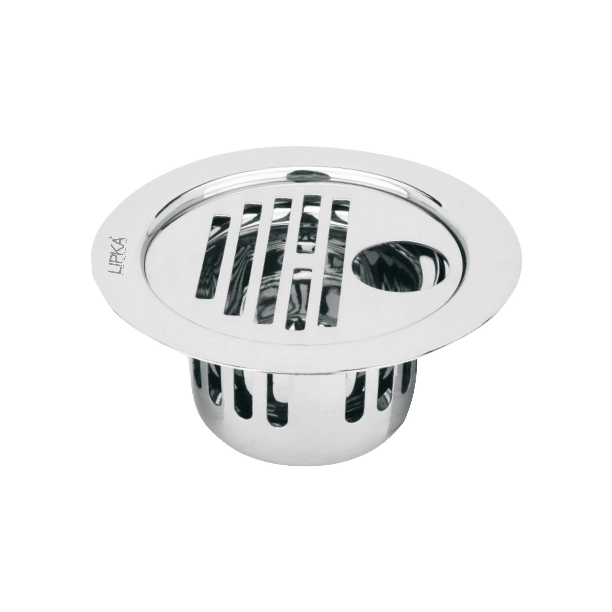 Golden Classic Jali Round Flat Cut Floor Drain (5.5 inches) with Hole and Cockroach Trap - LIPKA