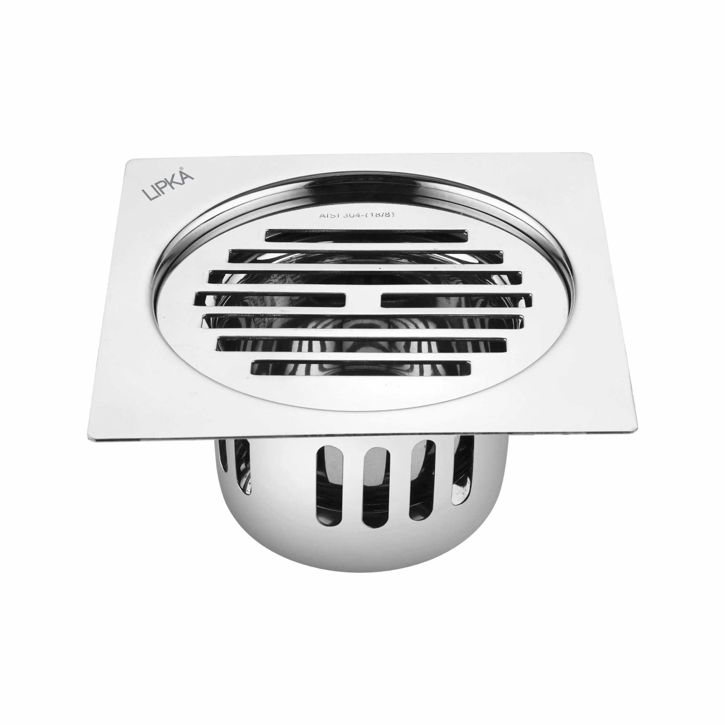 Golden Classic Jali Square Flat Cut Floor Drain (5 x 5 Inches) with Cockroach Trap - LIPKA